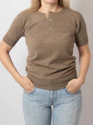 Vintage Taupe Wool Knit Top by Spitfire