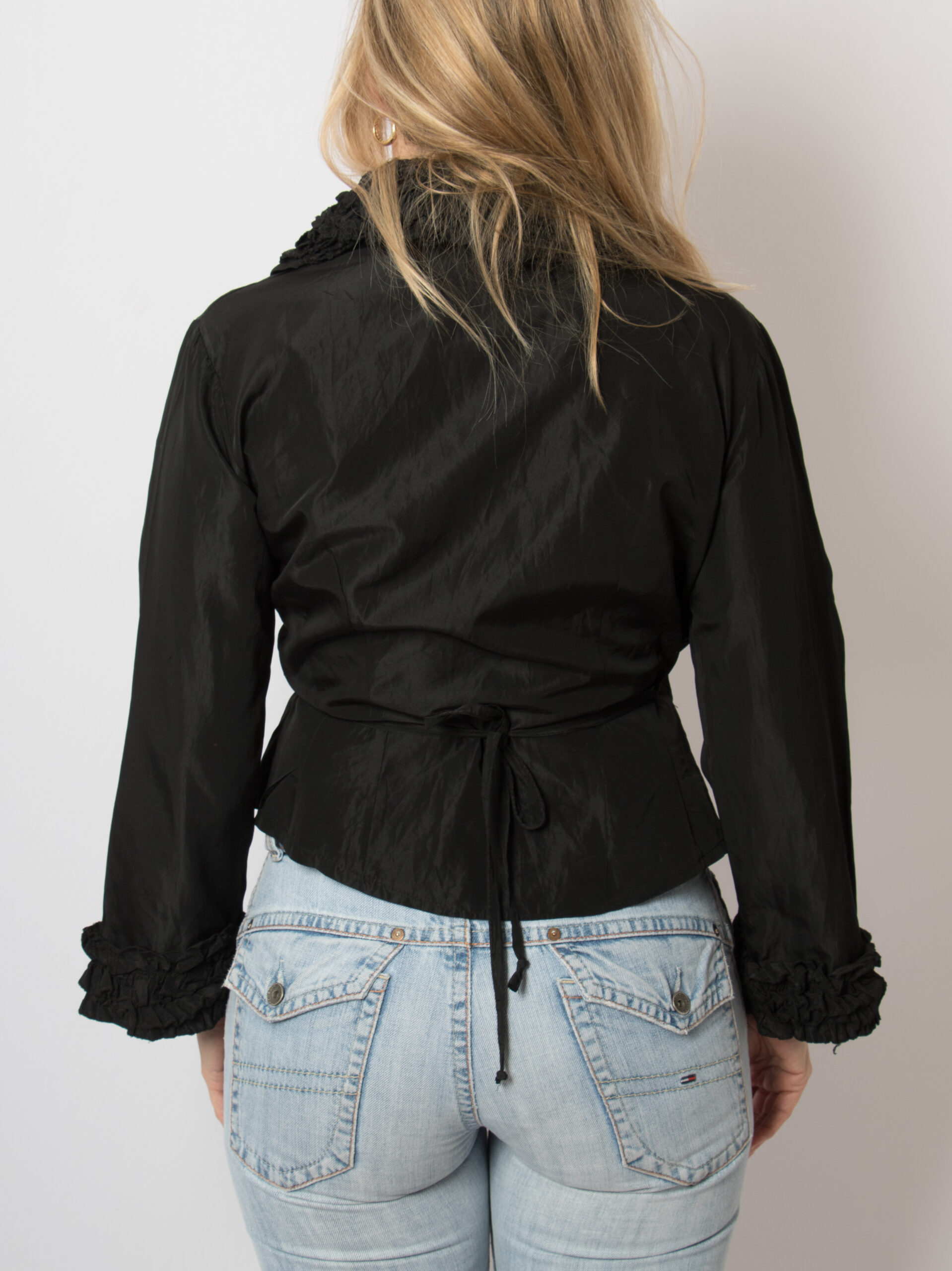 Vintage Black Wrap Blouse Vintage Black Wrap Blouse - Image 4