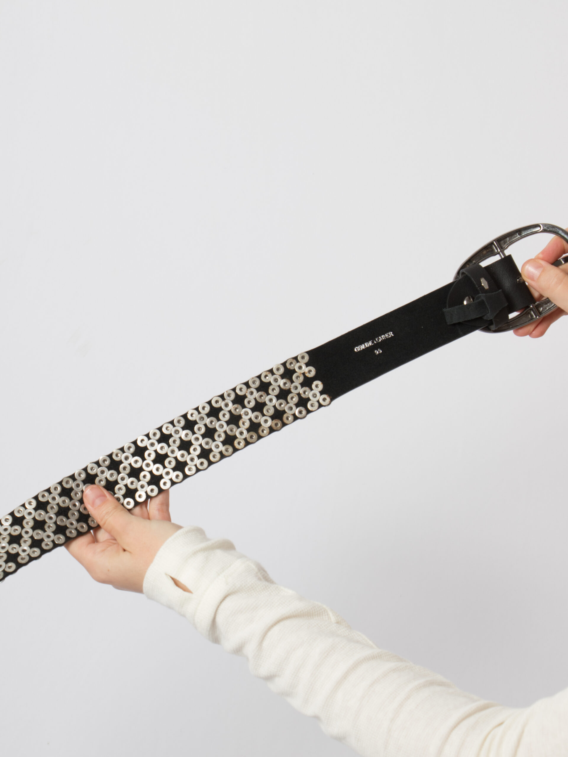Statement Vintage Studded Leather Belt Statement Vintage Studded Leather Belt - Image 3