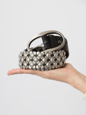Statement Vintage Studded Leather Belt