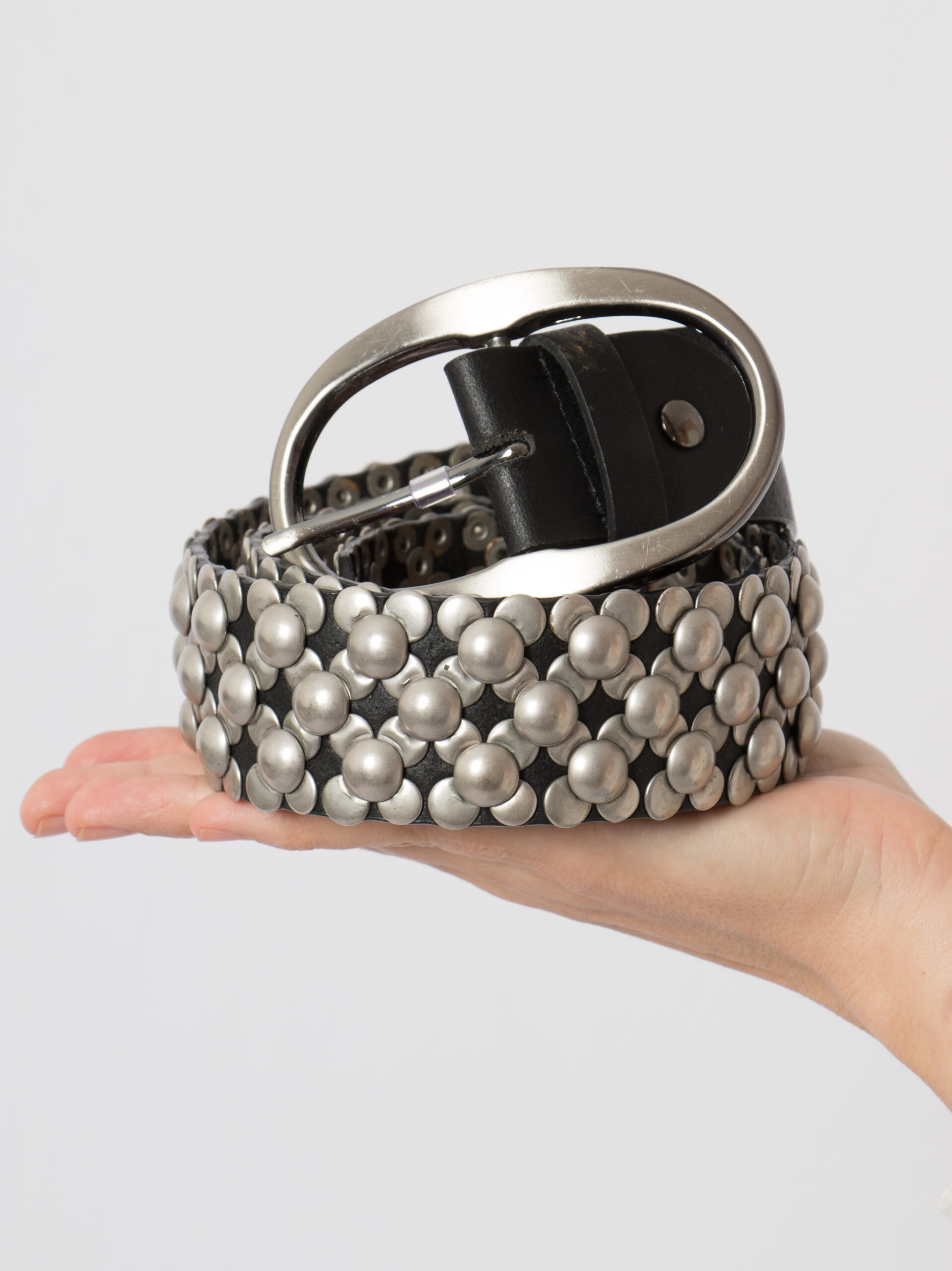 Statement Vintage Studded Leather Belt Statement Vintage Studded Leather Belt - Image 4