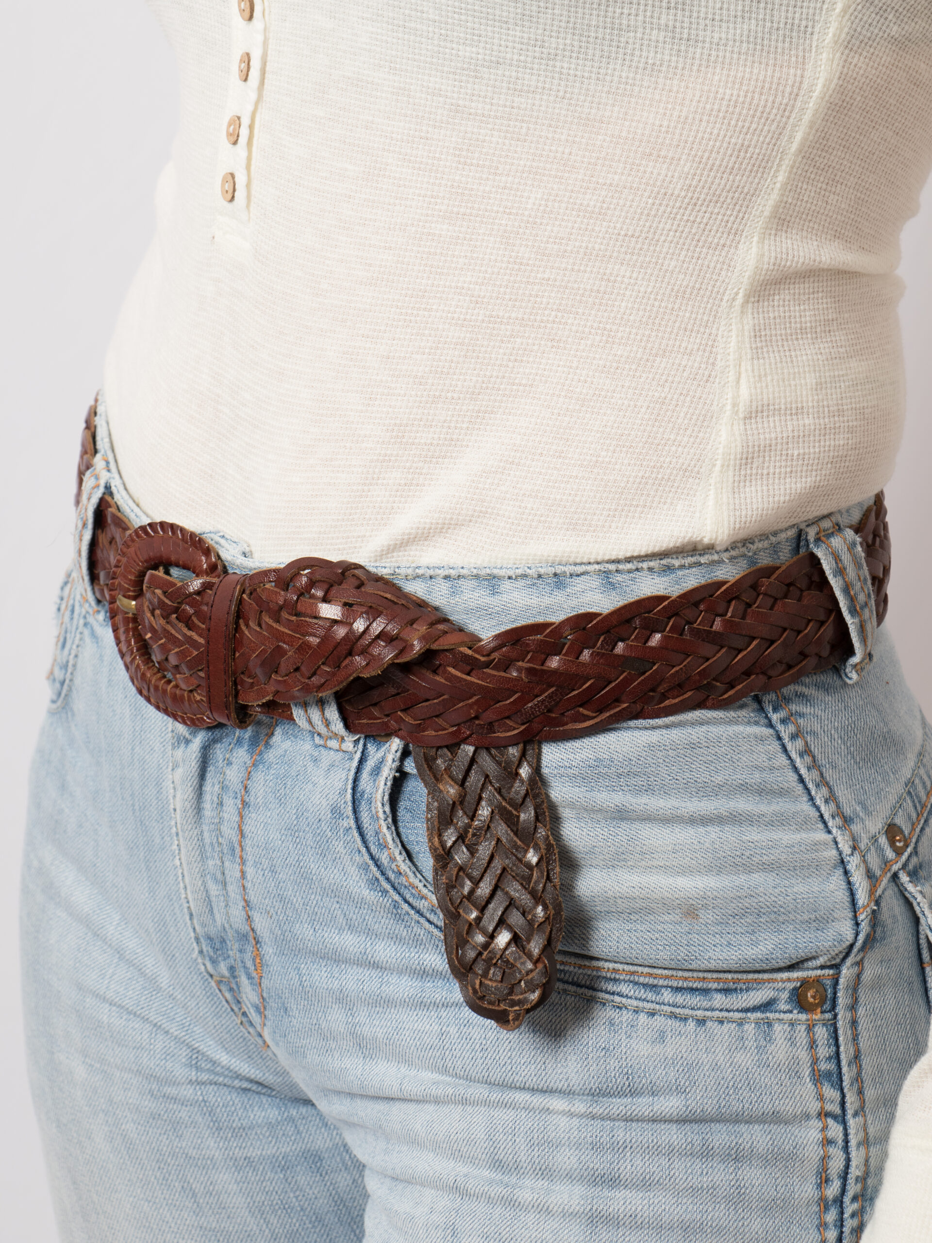 Vintage Braided Leather Belt Vintage Braided Leather Belt - Image 4