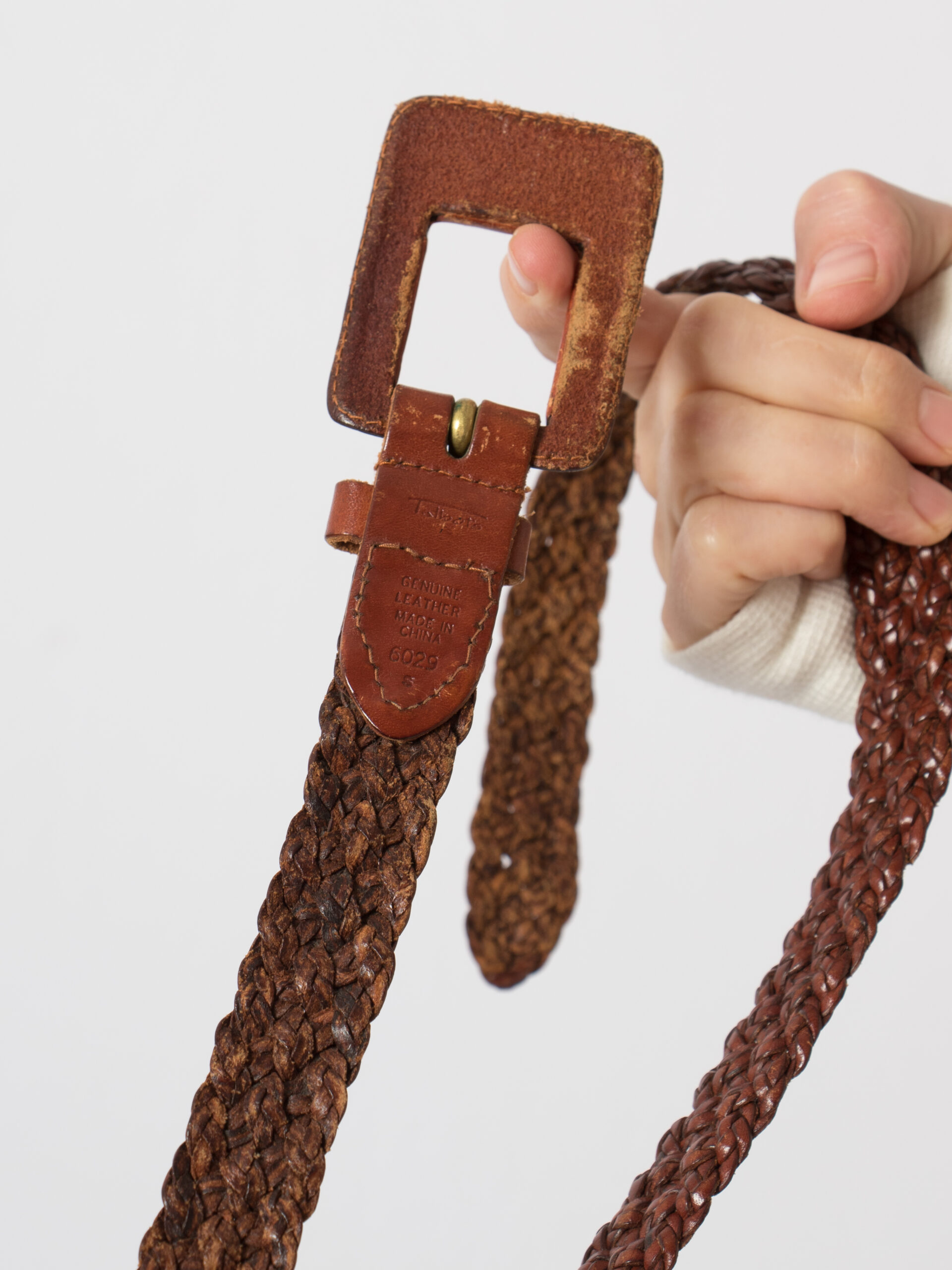 Vintage Thin Braided Leather Belt Vintage Thin Braided Leather Belt - Image 3