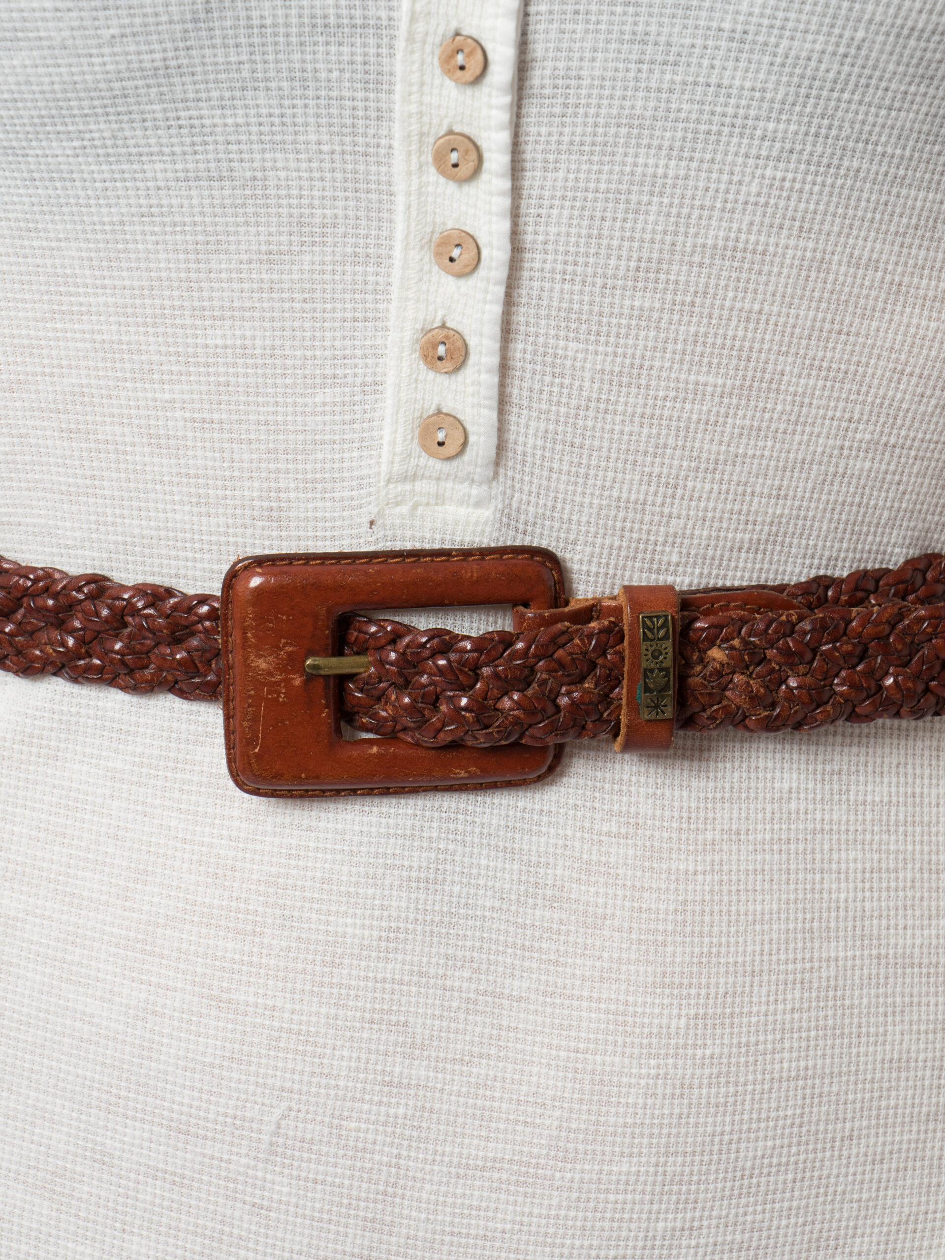 Vintage Thin Braided Leather Belt Vintage Thin Braided Leather Belt - Image 4