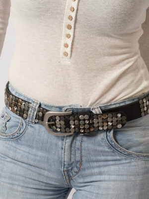 Vintage Studded Leather Belt