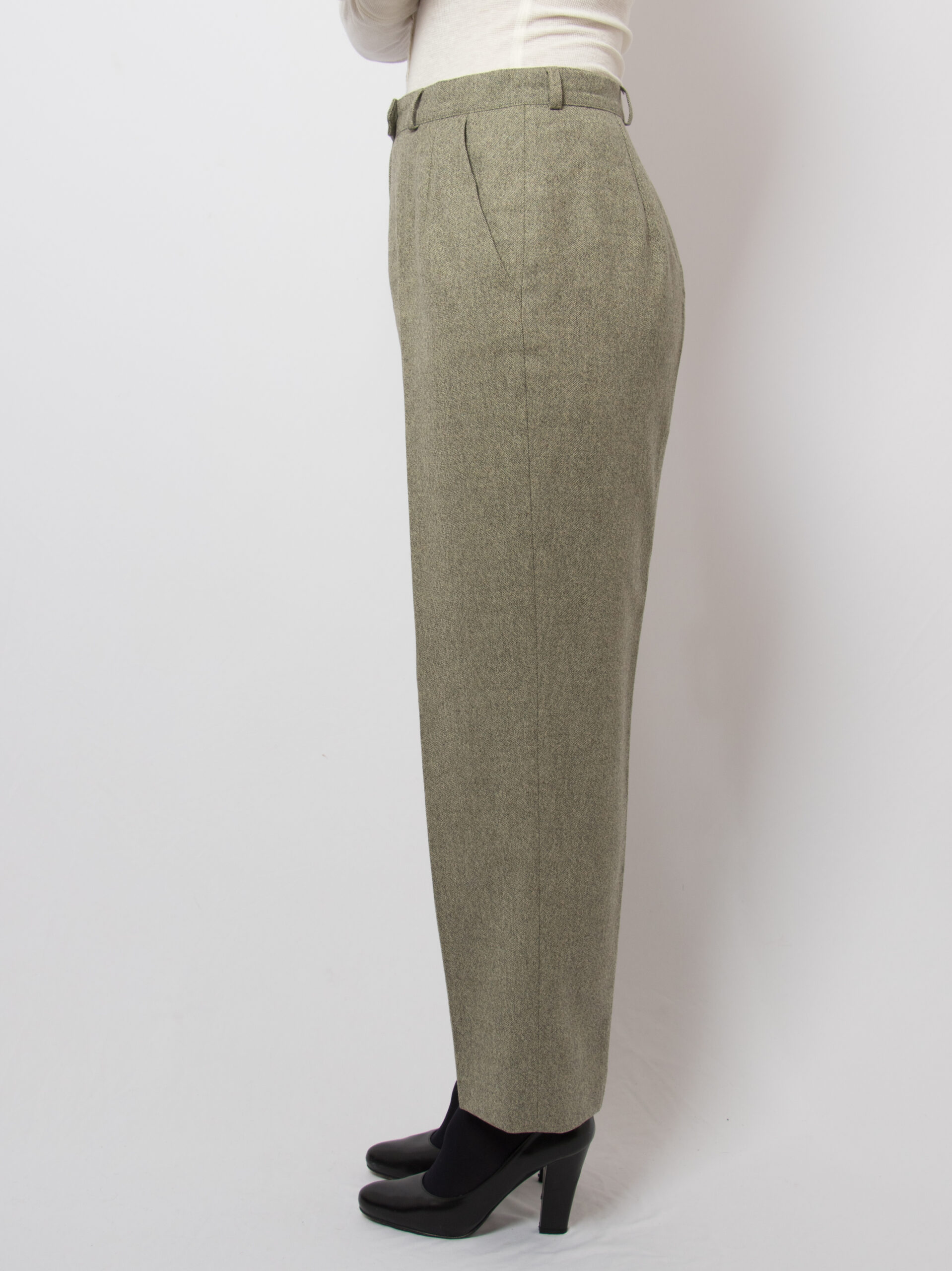 Vintage TIMELESS Wool Sage Trousers Vintage TIMELESS Wool Sage Trousers - Image 4