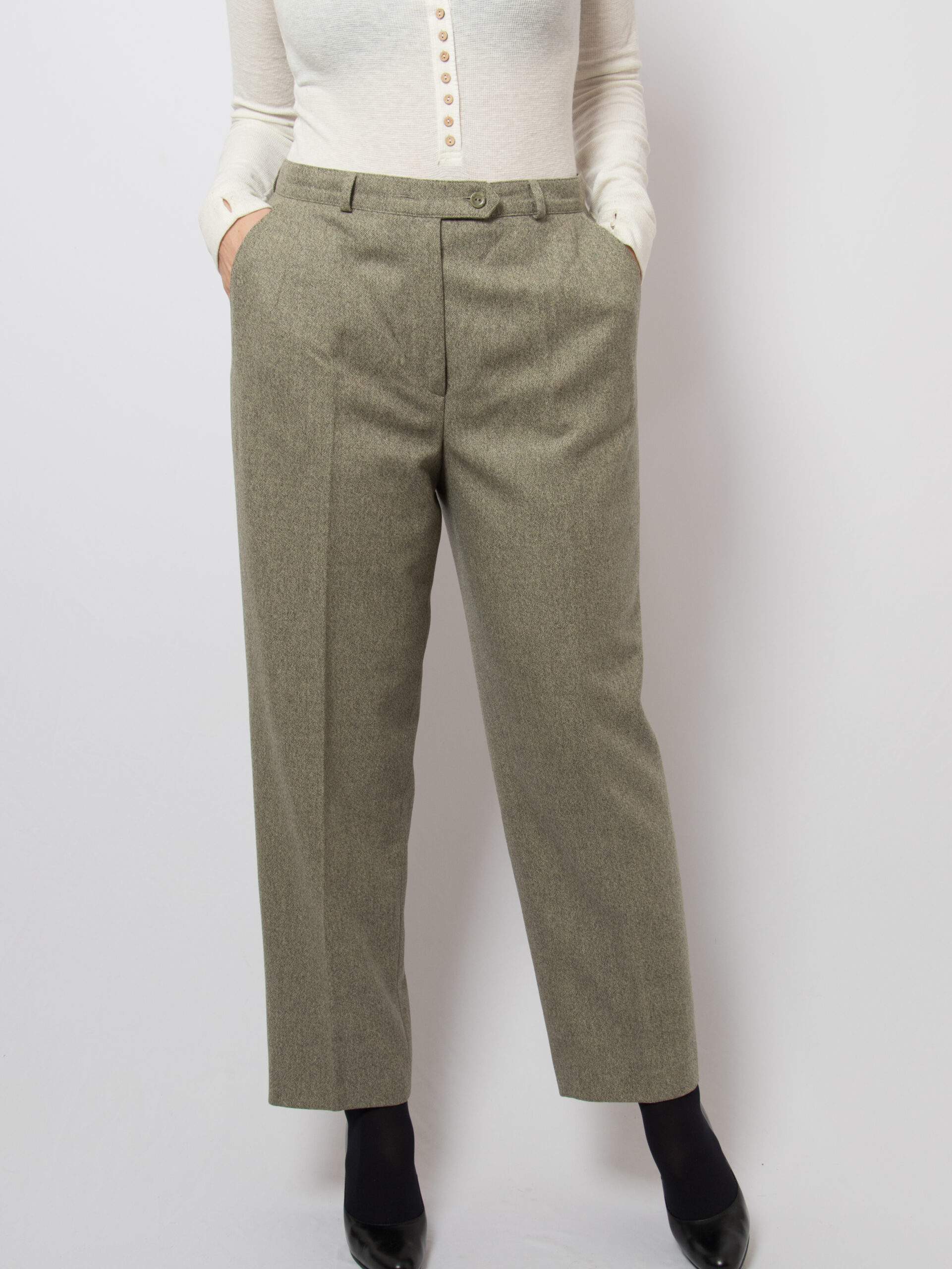Vintage TIMELESS Wool Sage Trousers Vintage TIMELESS Wool Sage Trousers