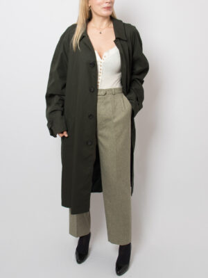 ICONIC Vintage Forest Green Duster Coat