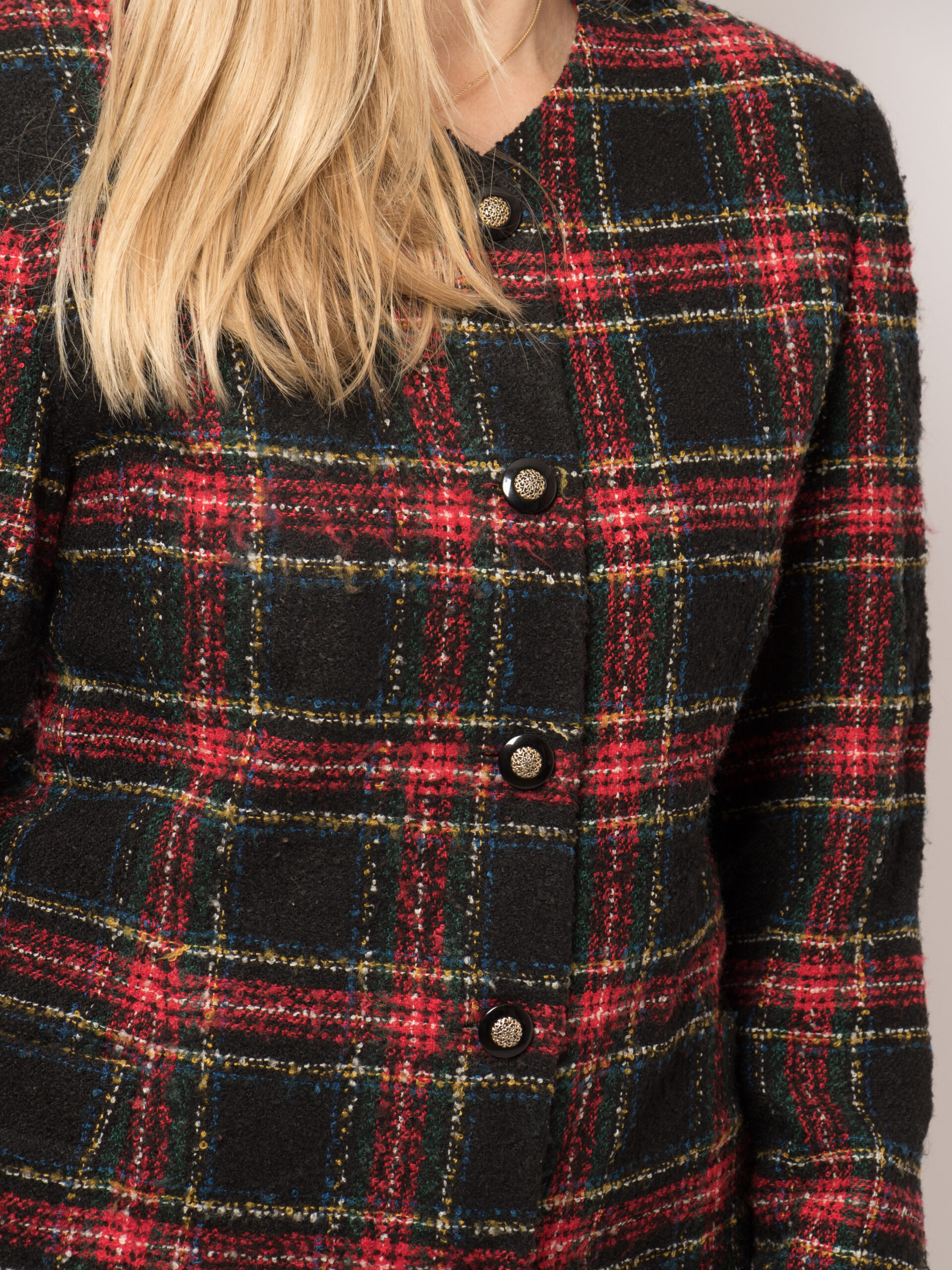 HERITAGE Vintage Tartan Bouclé Blazer HERITAGE Vintage Tartan Bouclé Blazer - Image 5