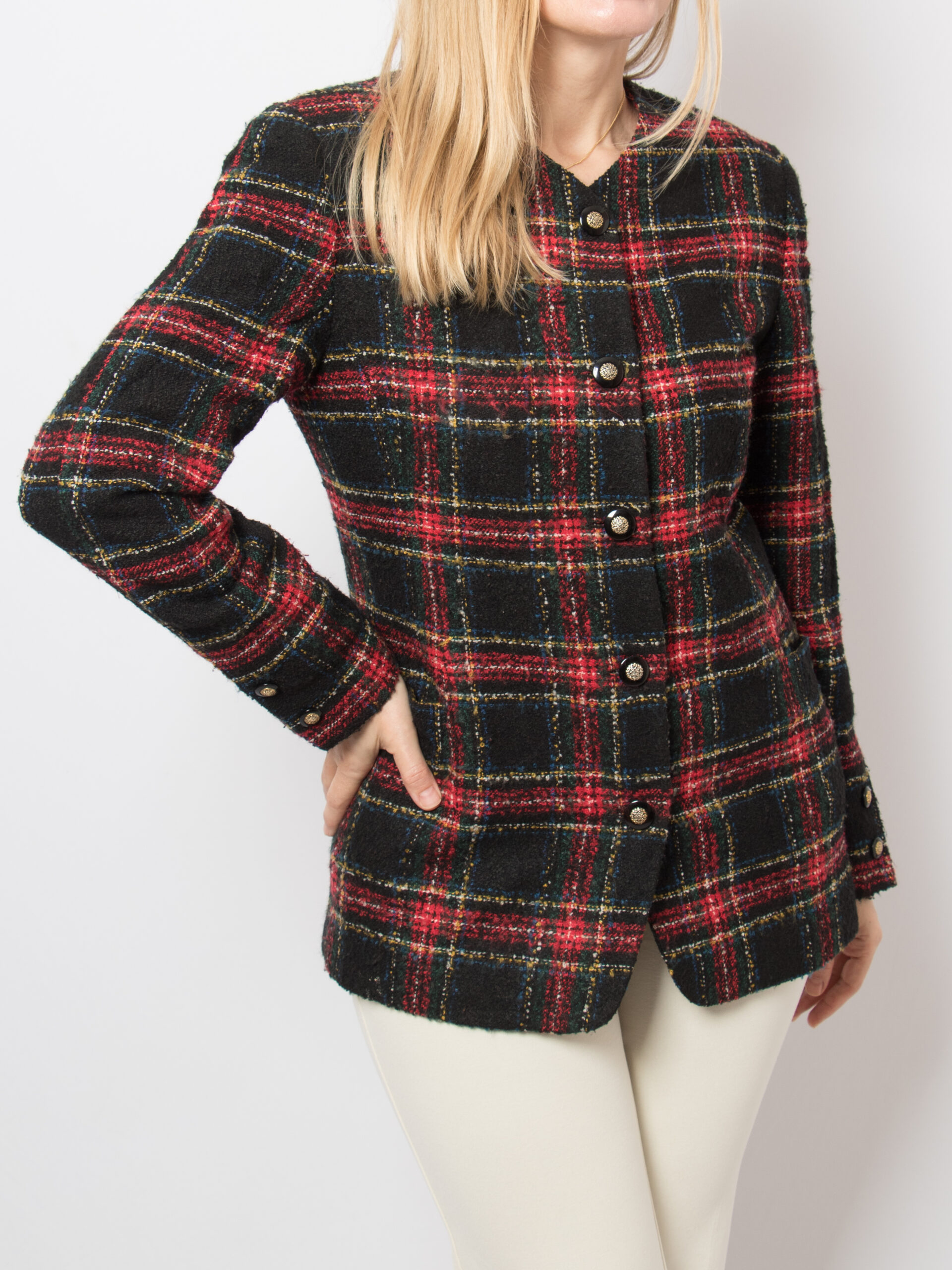 HERITAGE Vintage Tartan Bouclé Blazer HERITAGE Vintage Tartan Bouclé Blazer - Image 6