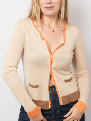 Marella Beige Fine Knit Cardigan