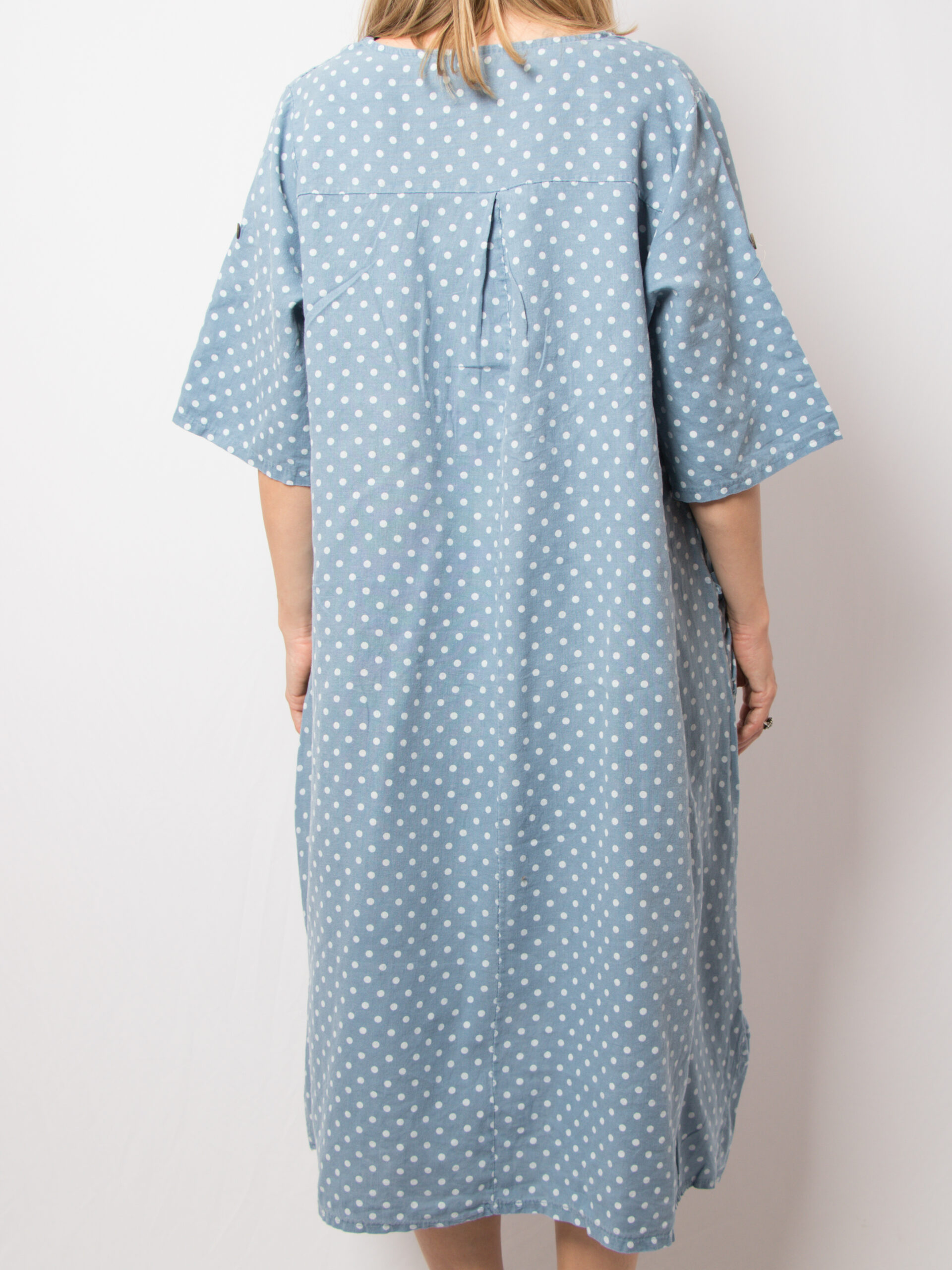 Vintage Oversized Polka Linen Dress Vintage Oversized Polka Linen Dress - Image 2