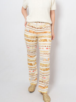 Salvatore Ferragamo Safari Animal Print Pants