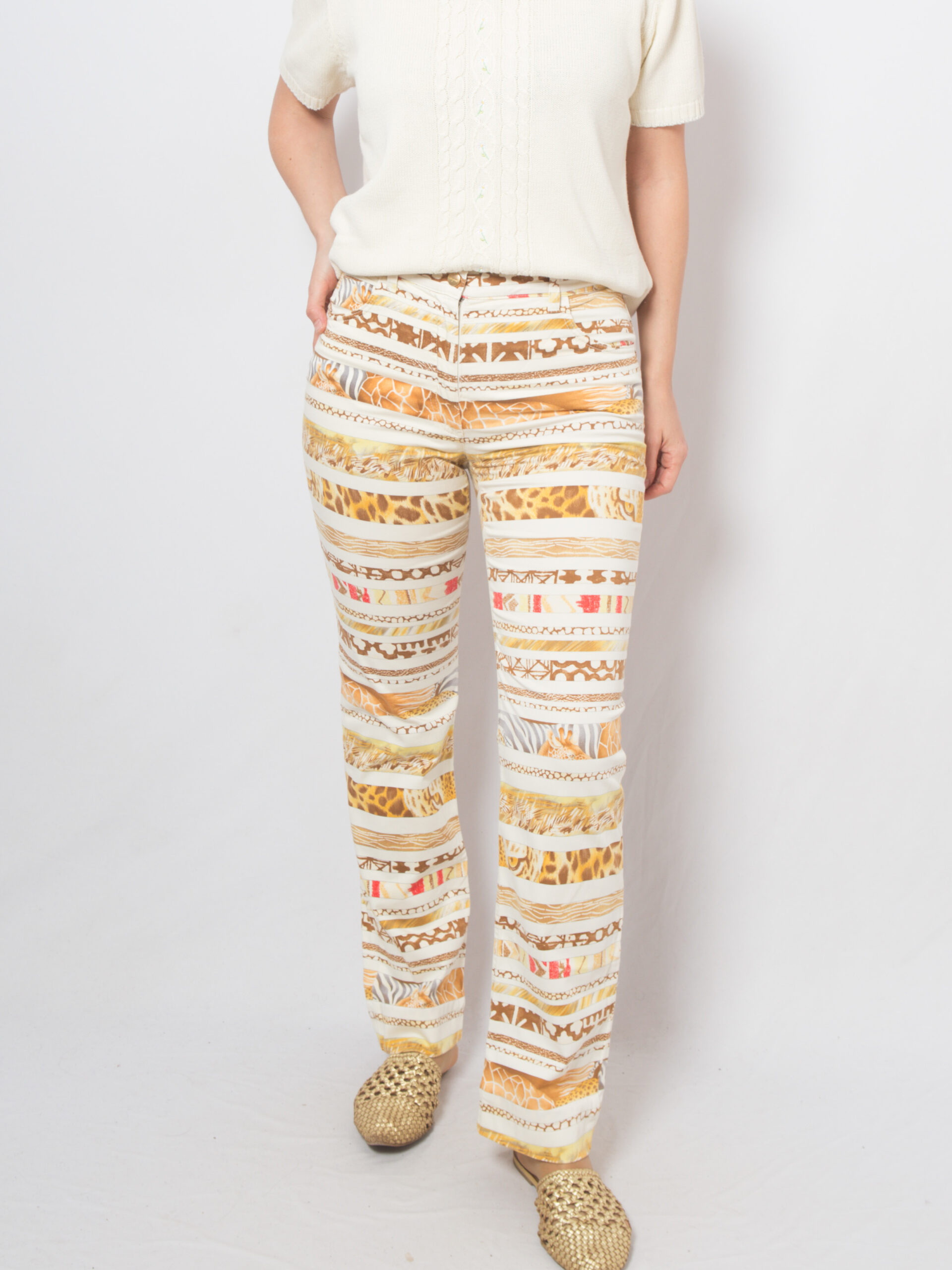 Salvatore Ferragamo Safari Animal Print Pants Salvatore Ferragamo Safari Animal Print Pants