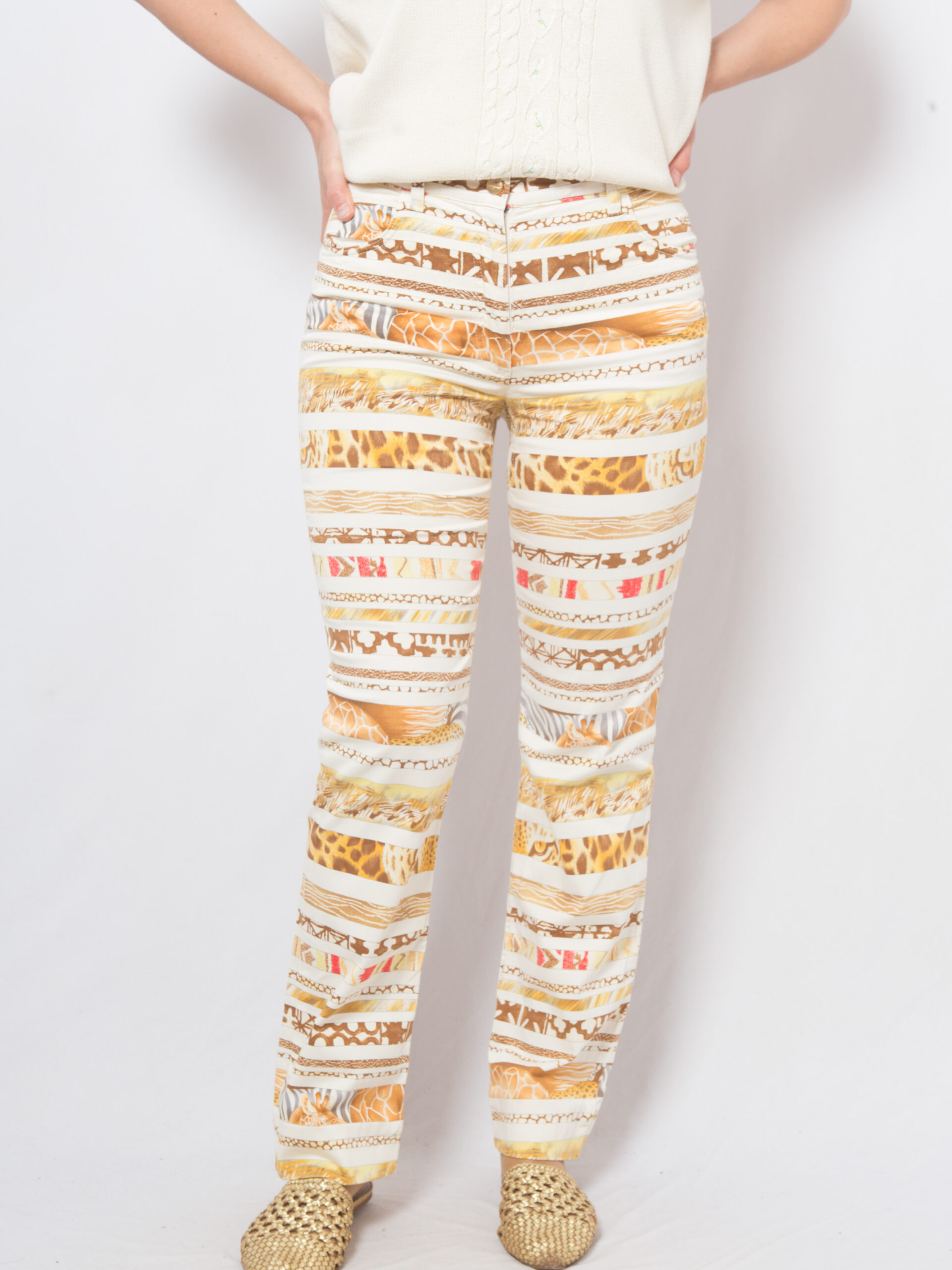 Salvatore Ferragamo Safari Animal Print Pants Salvatore Ferragamo Safari Animal Print Pants - Image 2