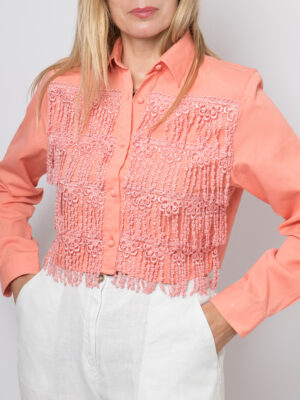 Nara Camicie Vintage Fringed Blouse