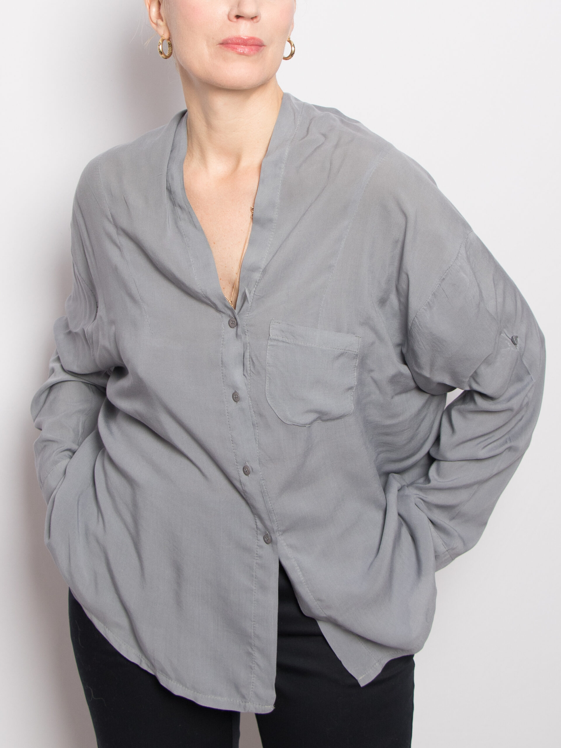 Vintage Oversized Asymmetrical Shirt Vintage Oversized Asymmetrical Shirt - Image 2