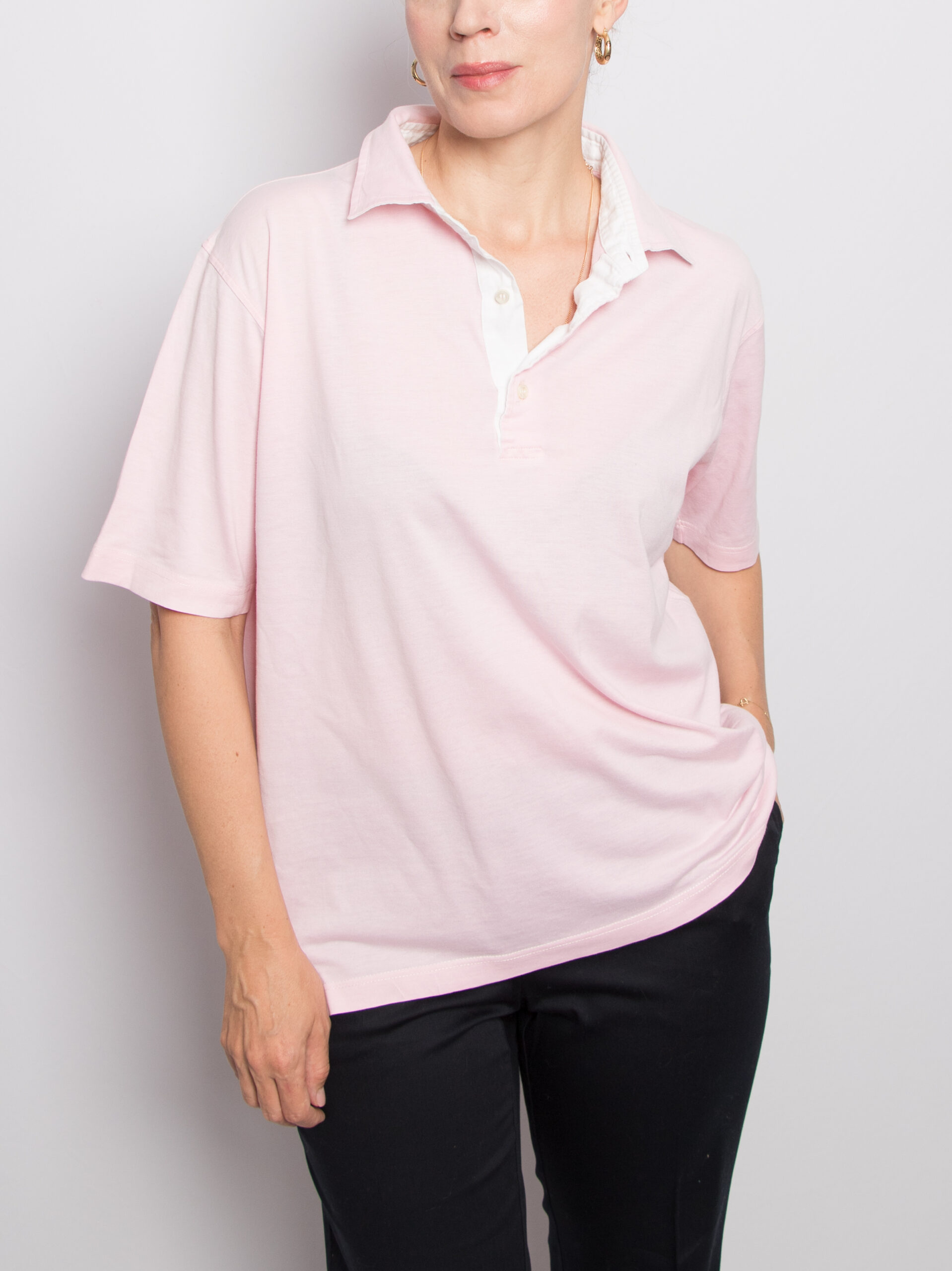 LORO PIANA Pink Polo Shirt LORO PIANA Pink Polo Shirt
