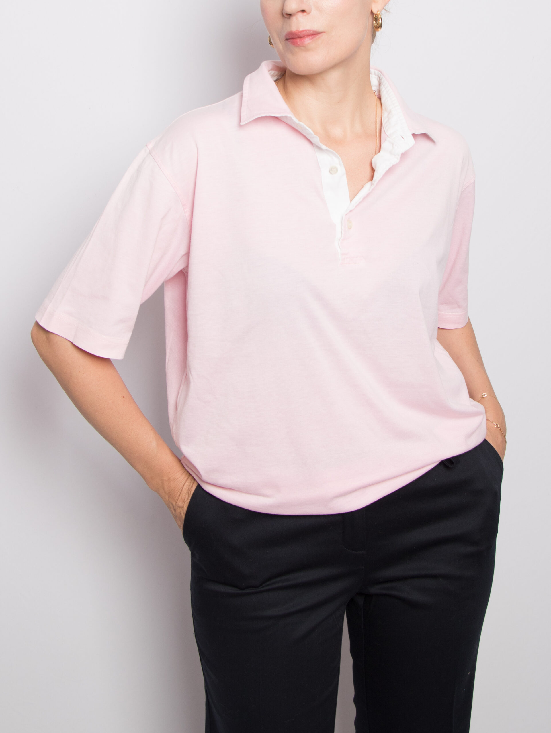 LORO PIANA Pink Polo Shirt LORO PIANA Pink Polo Shirt - Image 4