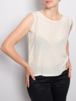 Vintage Sleeveless Silk Top