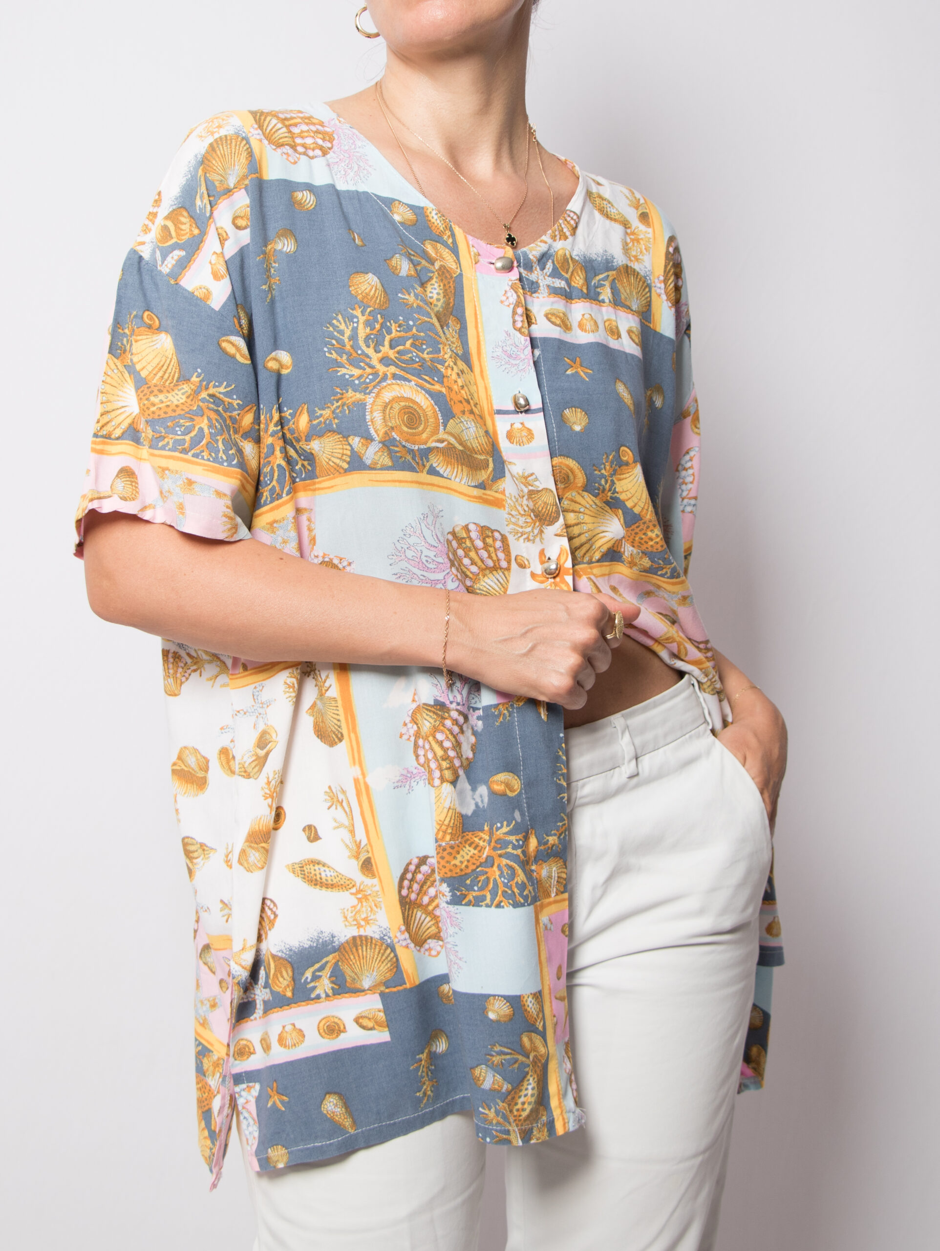 90s Underwater Print Oversized Shirt 90s Underwater Print Oversized Shirt - Image 5