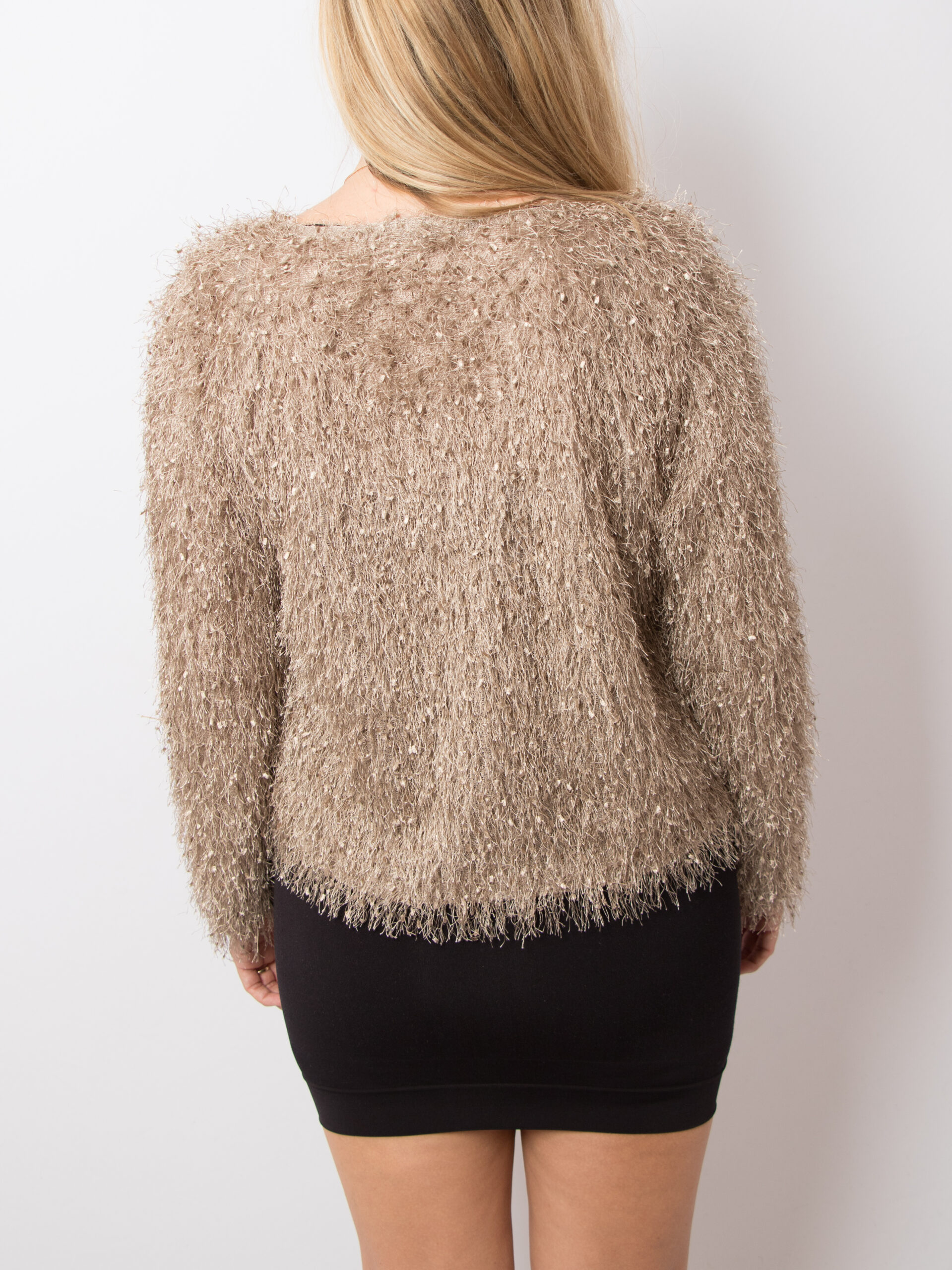 Vintage Eyelash Knit Open Cardigan Vintage Eyelash Knit Open Cardigan - Image 2