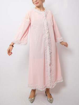 Vintage Pink Ruffle Robe