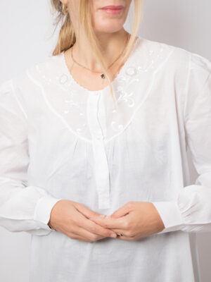 Vintage Long White Cotton Nightgown