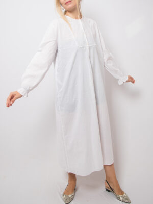 Vintage White Maxi Nightgown Victorian Inspired