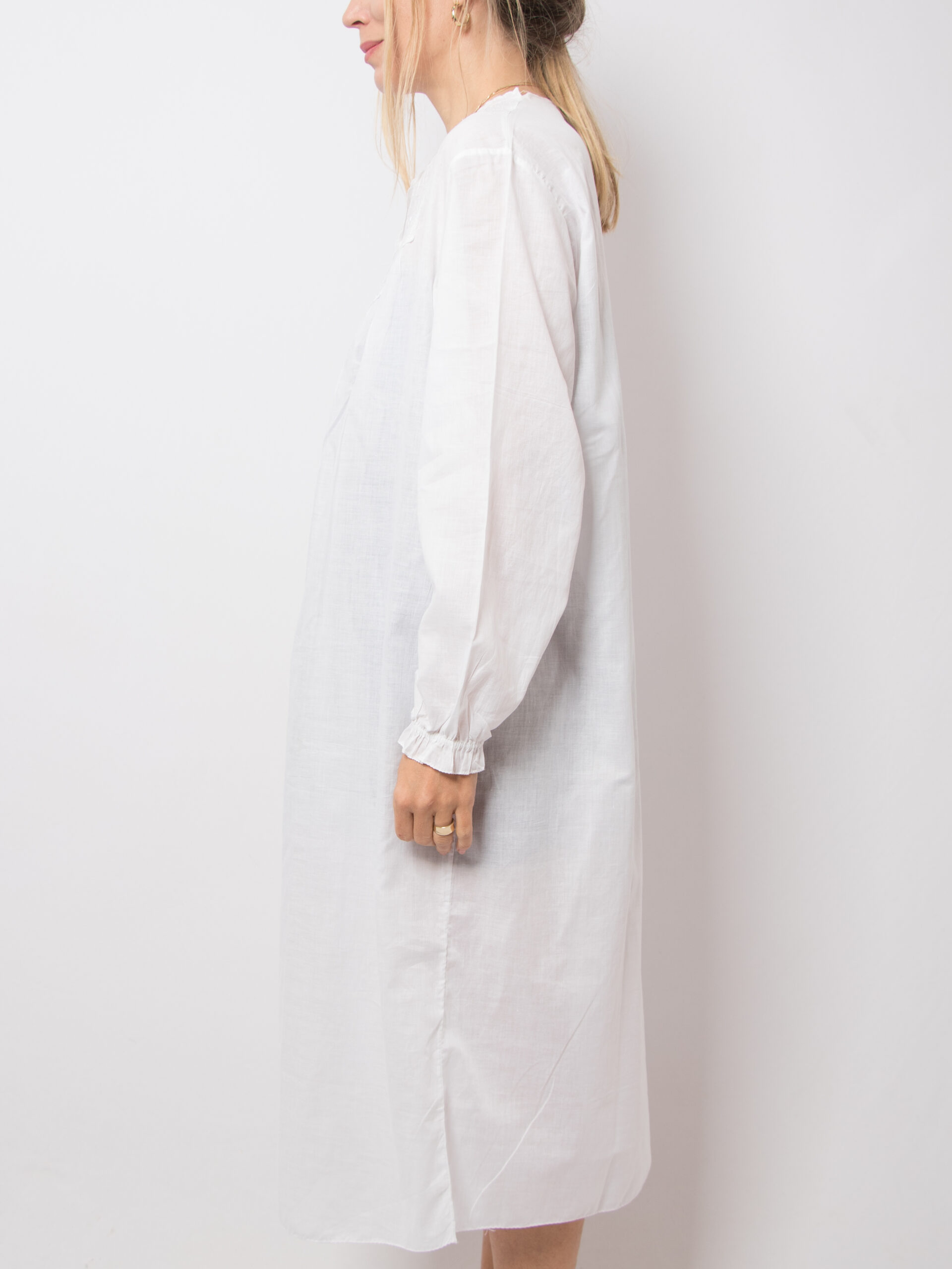 Vintage White Long Cotton Nightgown Vintage White Long Cotton Nightgown - Image 4