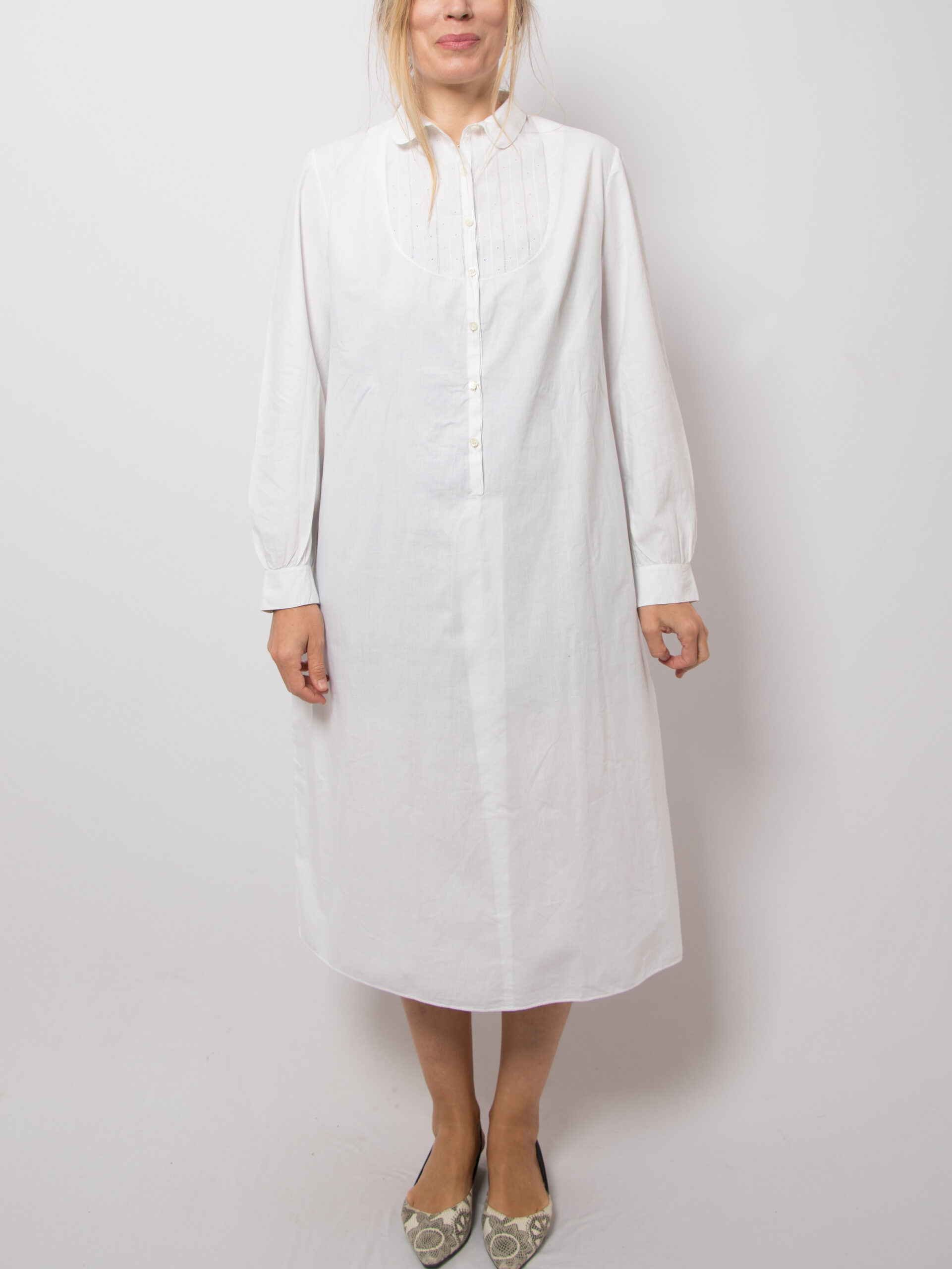 Vintage White Cotton Nightgown Vintage White Cotton Nightgown - Image 2
