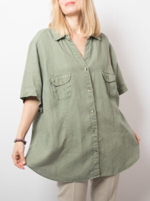 ULLA POPKEN Sage Linen Shirt
