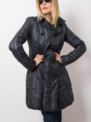 ASPESI Padded Coat Blue Double Breasted