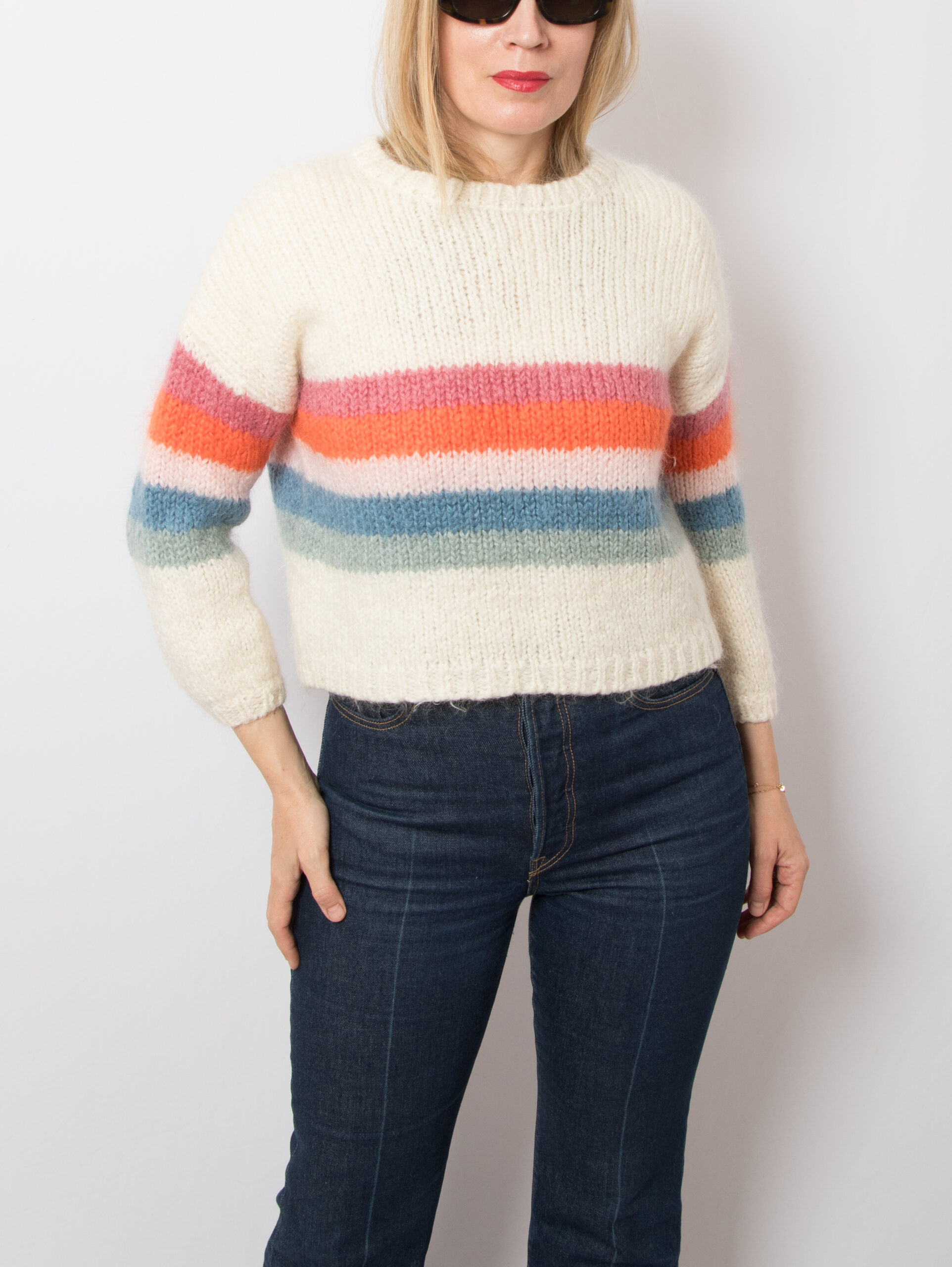 Thick Wool Mohair Crop Sweater Thick Wool Mohair Crop Sweater - Image 2