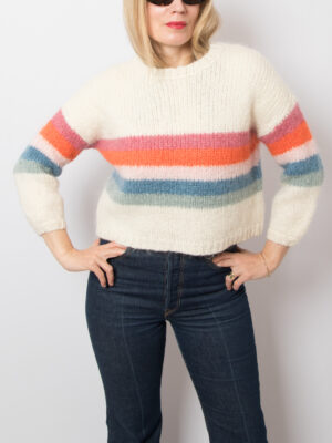 Thick Wool Mohair Crop Sweater