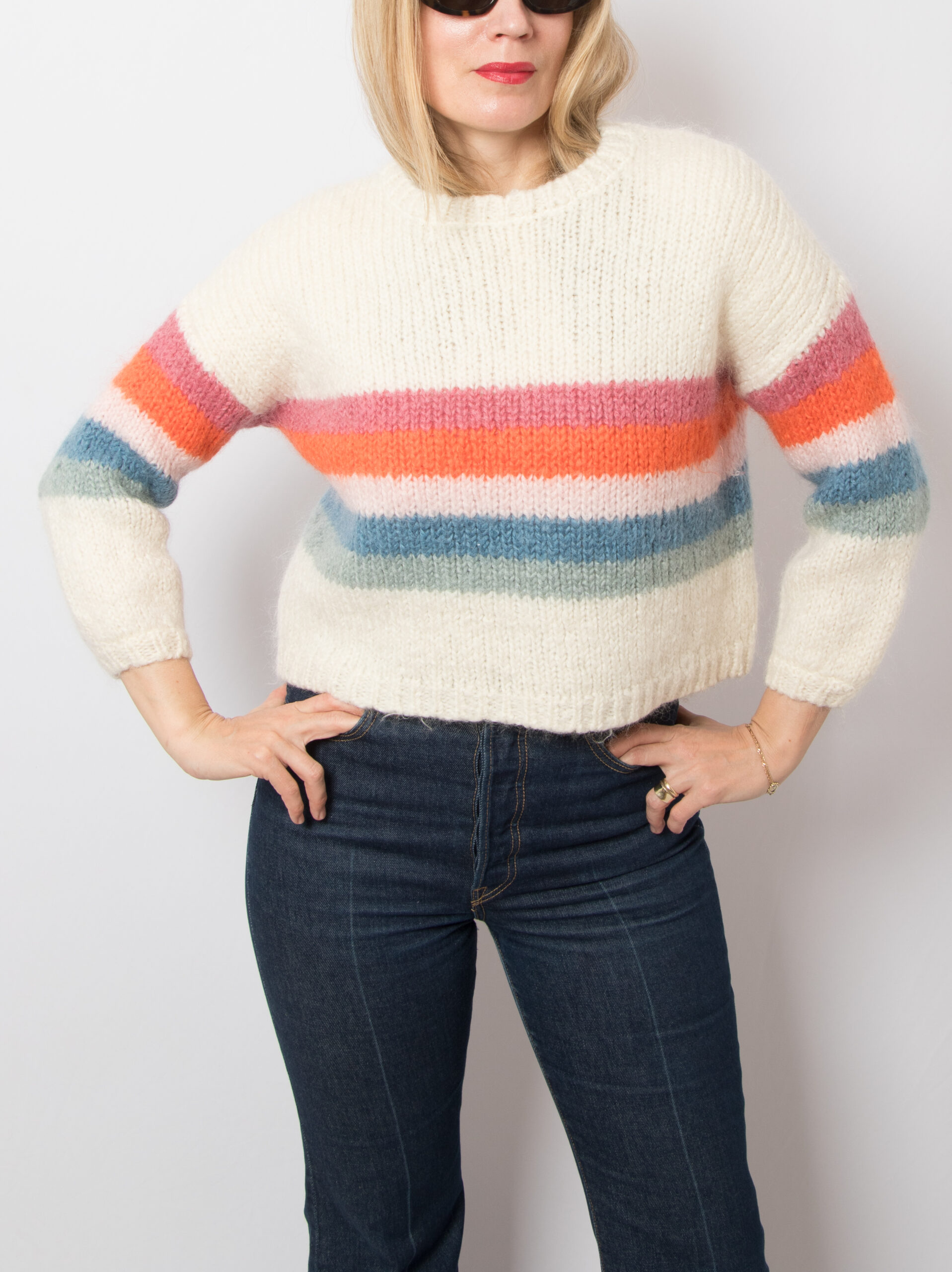 Thick Wool Mohair Crop Sweater Thick Wool Mohair Crop Sweater