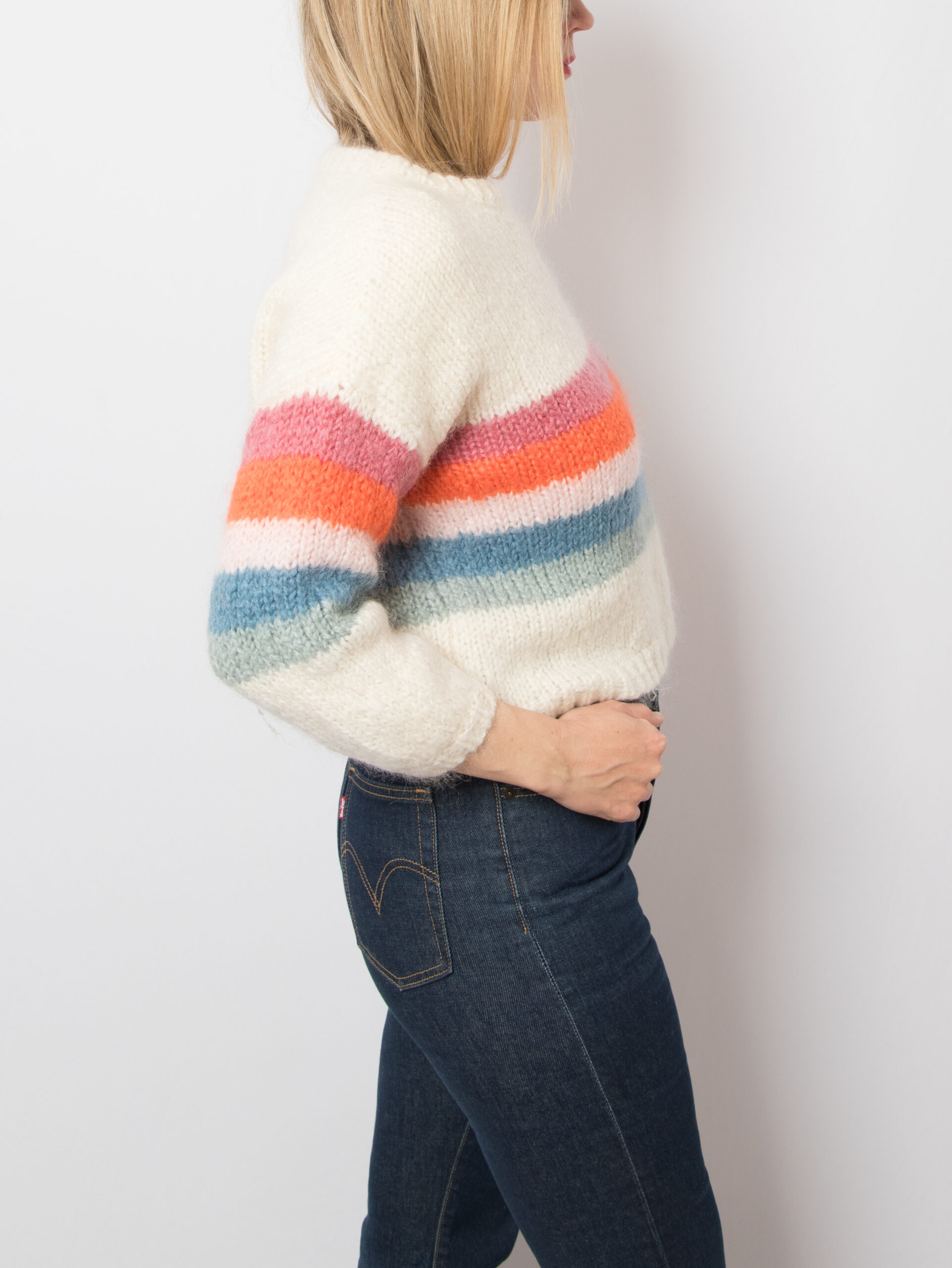 Thick Wool Mohair Crop Sweater Thick Wool Mohair Crop Sweater - Image 4