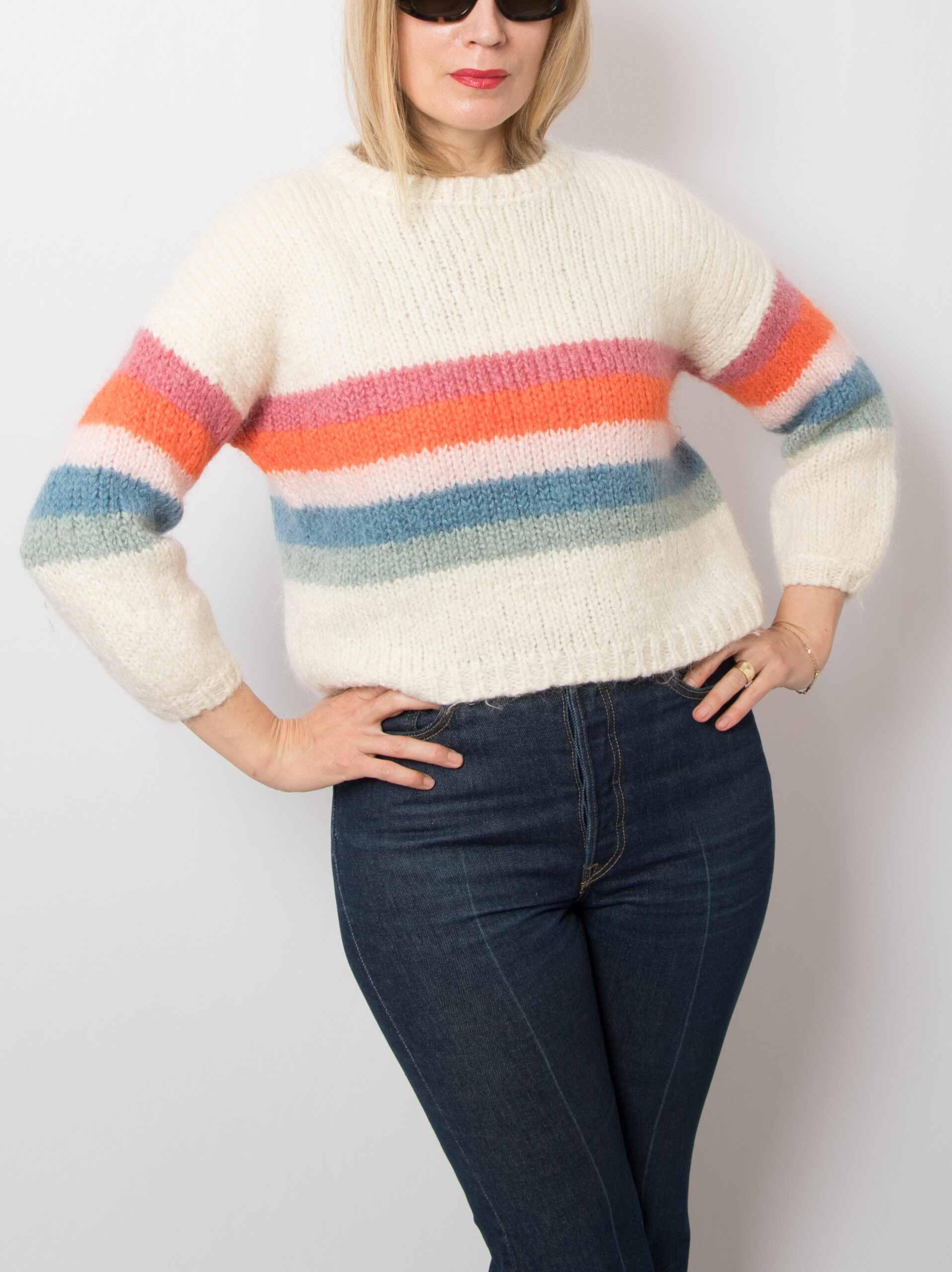 Thick Wool Mohair Crop Sweater Thick Wool Mohair Crop Sweater - Image 5
