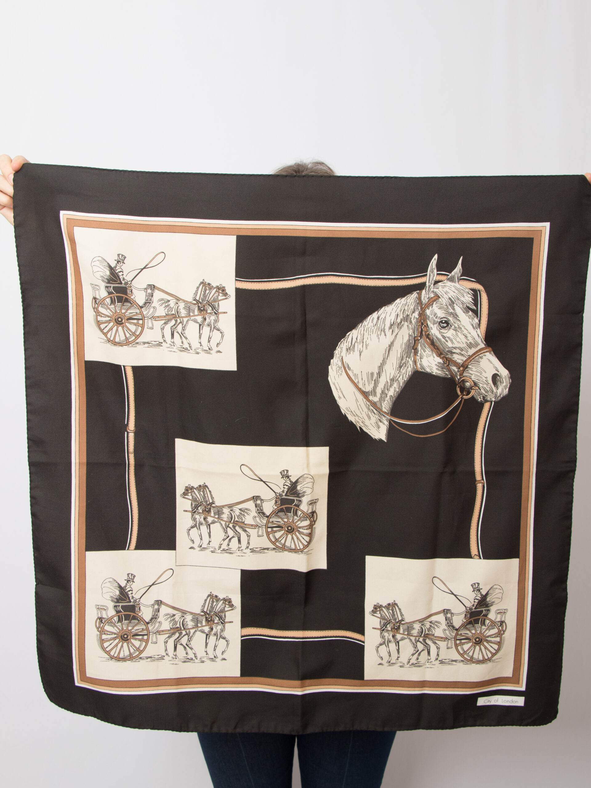 Vintage Horse Print Scarf Vintage Horse Print Scarf