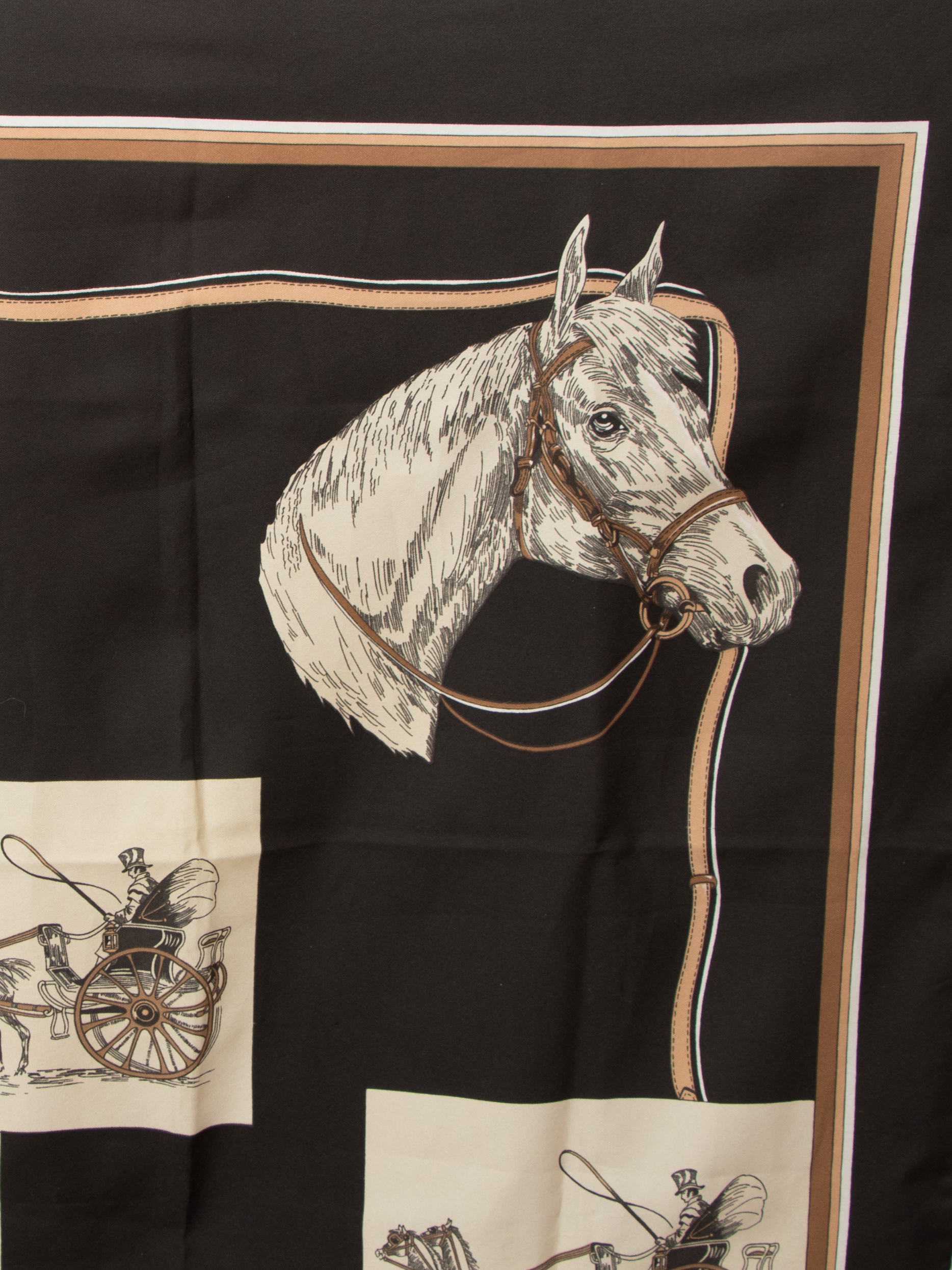 Vintage Horse Print Scarf Vintage Horse Print Scarf - Image 3