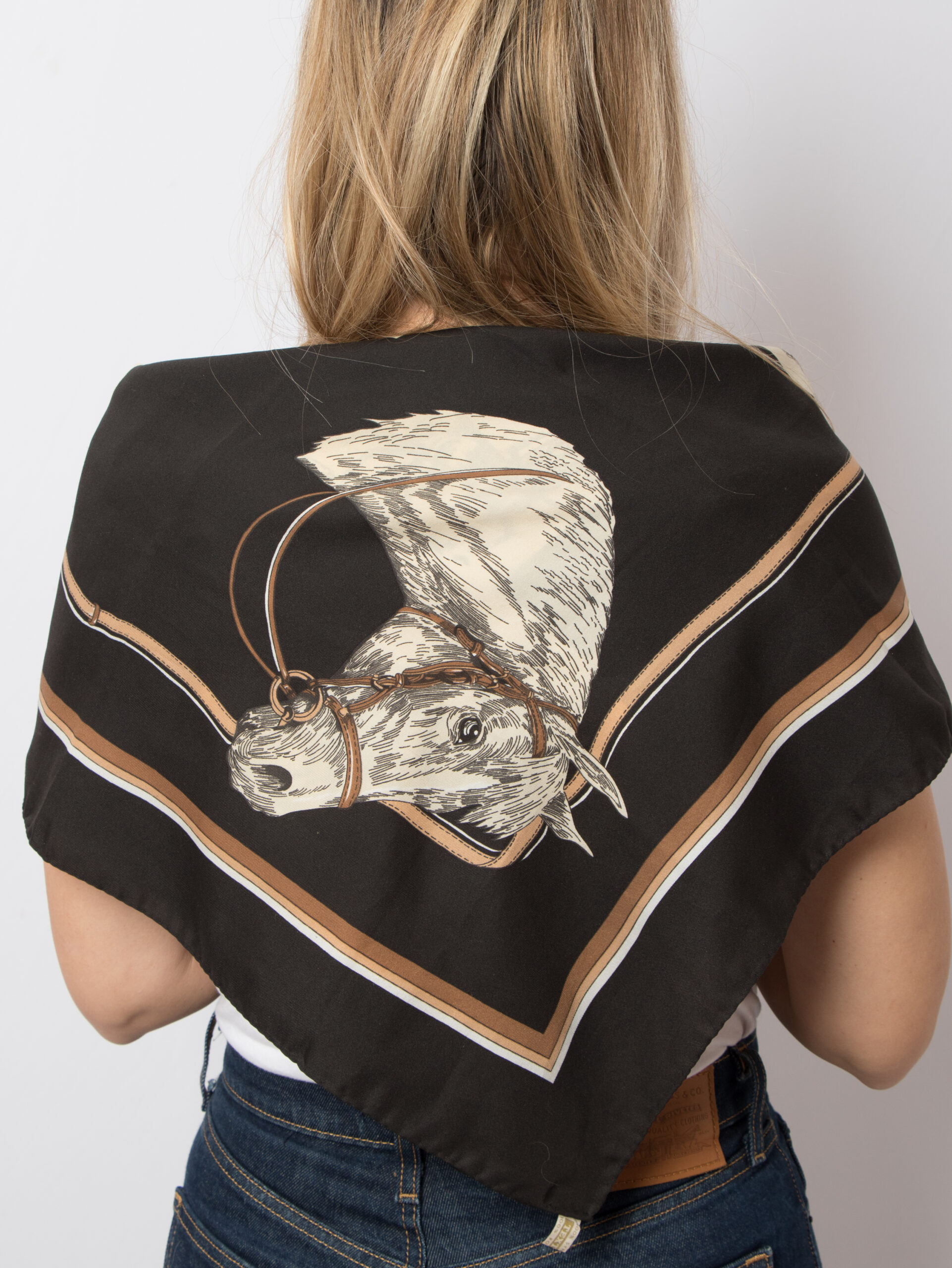 Vintage Horse Print Scarf Vintage Horse Print Scarf - Image 6