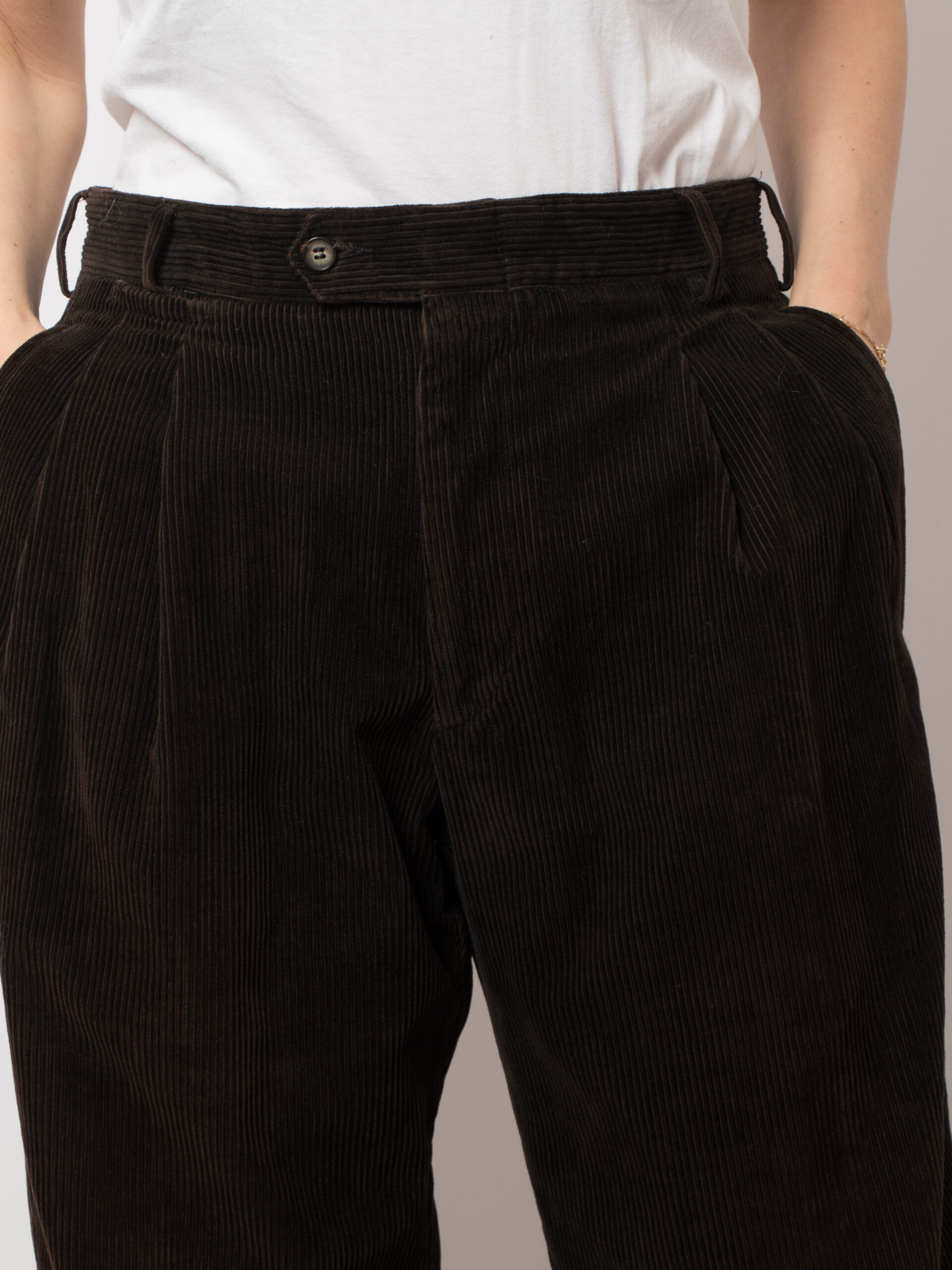 Vintage Corduroy Pleated Trousers by Corneliani Vintage Corduroy Pleated Trousers by Corneliani - Image 2