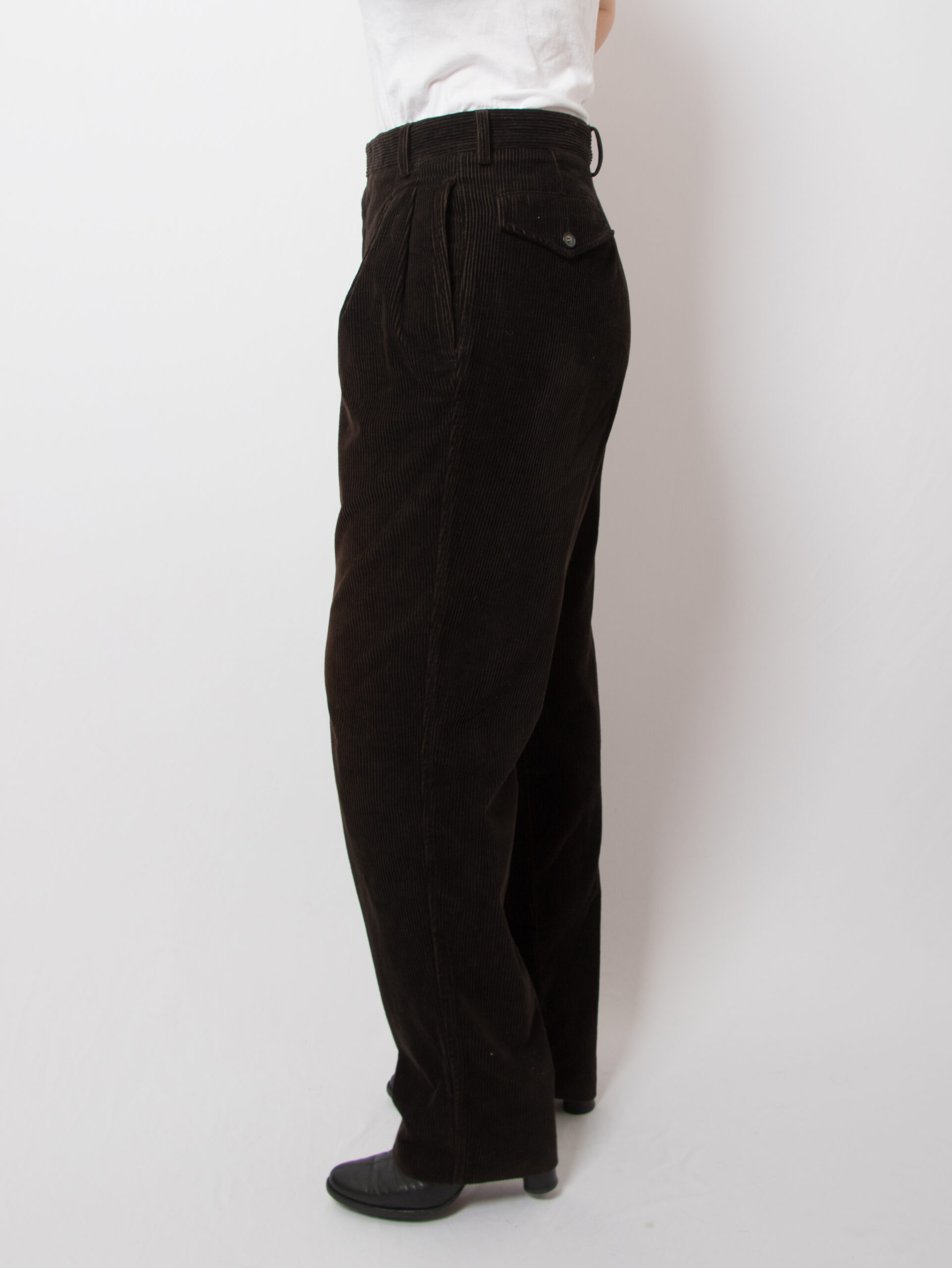 Vintage Corduroy Pleated Trousers by Corneliani Vintage Corduroy Pleated Trousers by Corneliani - Image 4
