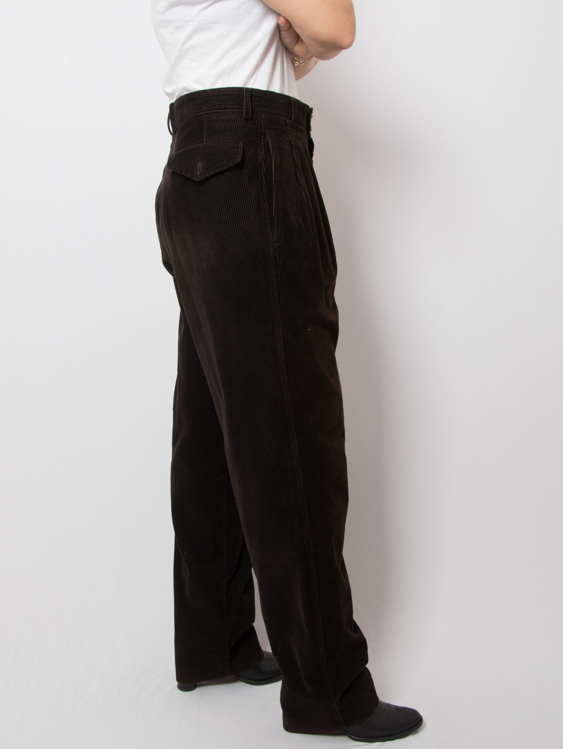 Vintage Corduroy Pleated Trousers by Corneliani Vintage Corduroy Pleated Trousers by Corneliani - Image 6