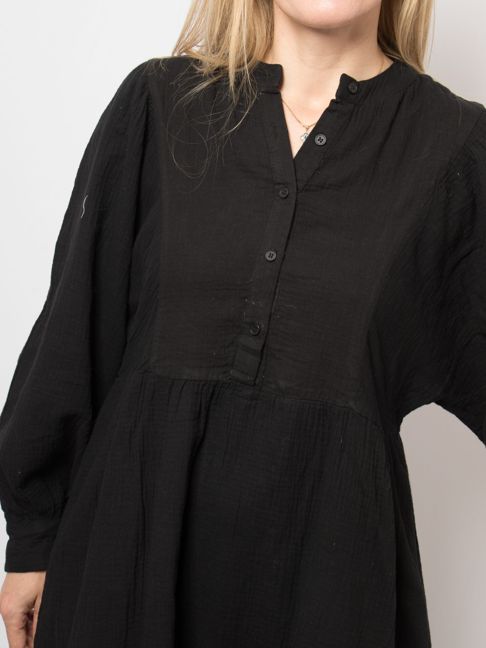 Vintage Long Balloon Sleeves Cotton Dress Vintage Long Balloon Sleeves Cotton Dress - Image 6