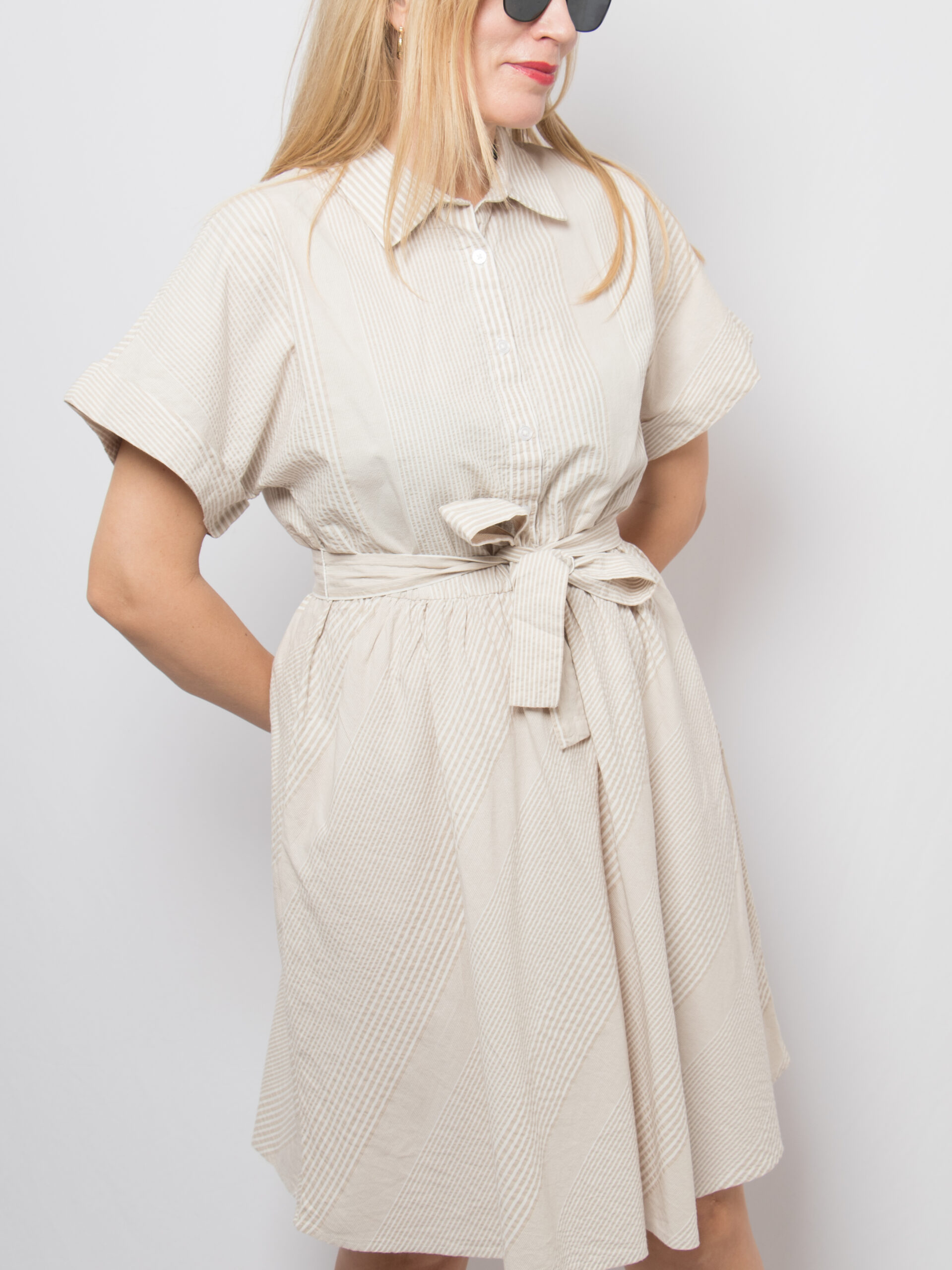 DKNY Stripped Cotton Shirt Dress DKNY Stripped Cotton Shirt Dress - Image 4