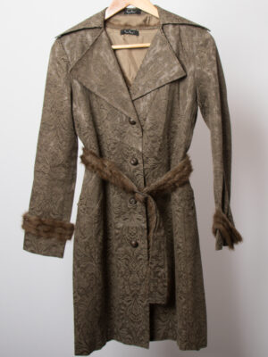 Vintage Jacquard Dress and Coat Set