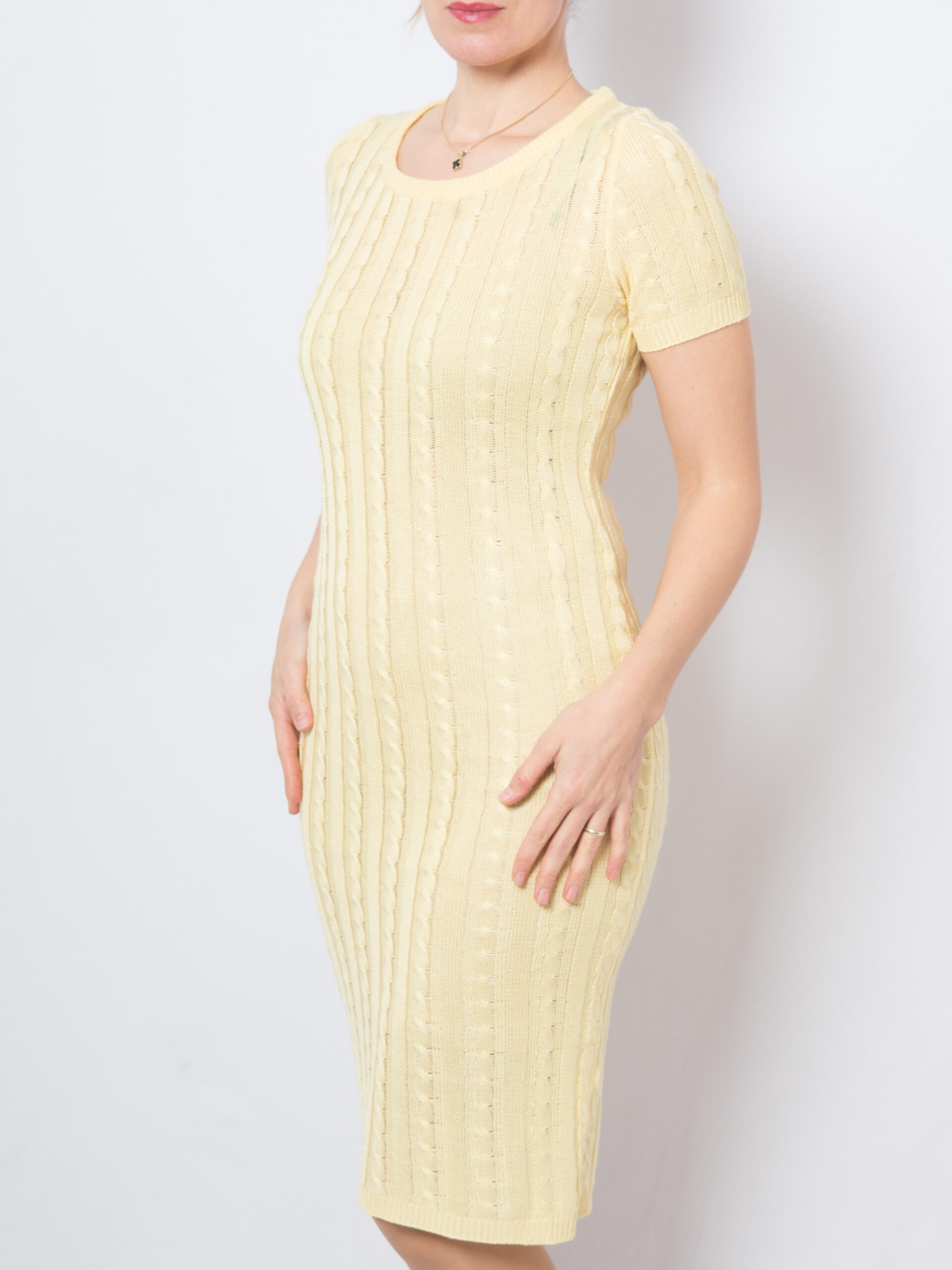 Jean Louis Scherrer Paris Cable Knit Dress Jean Louis Scherrer Paris Cable Knit Dress - Image 2