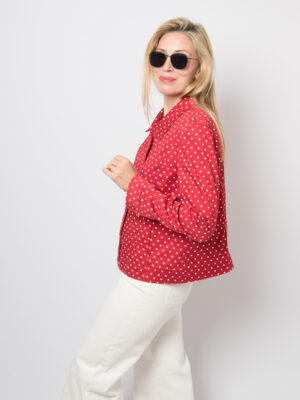 Vintage Viyella Red Polk Dot Jacket