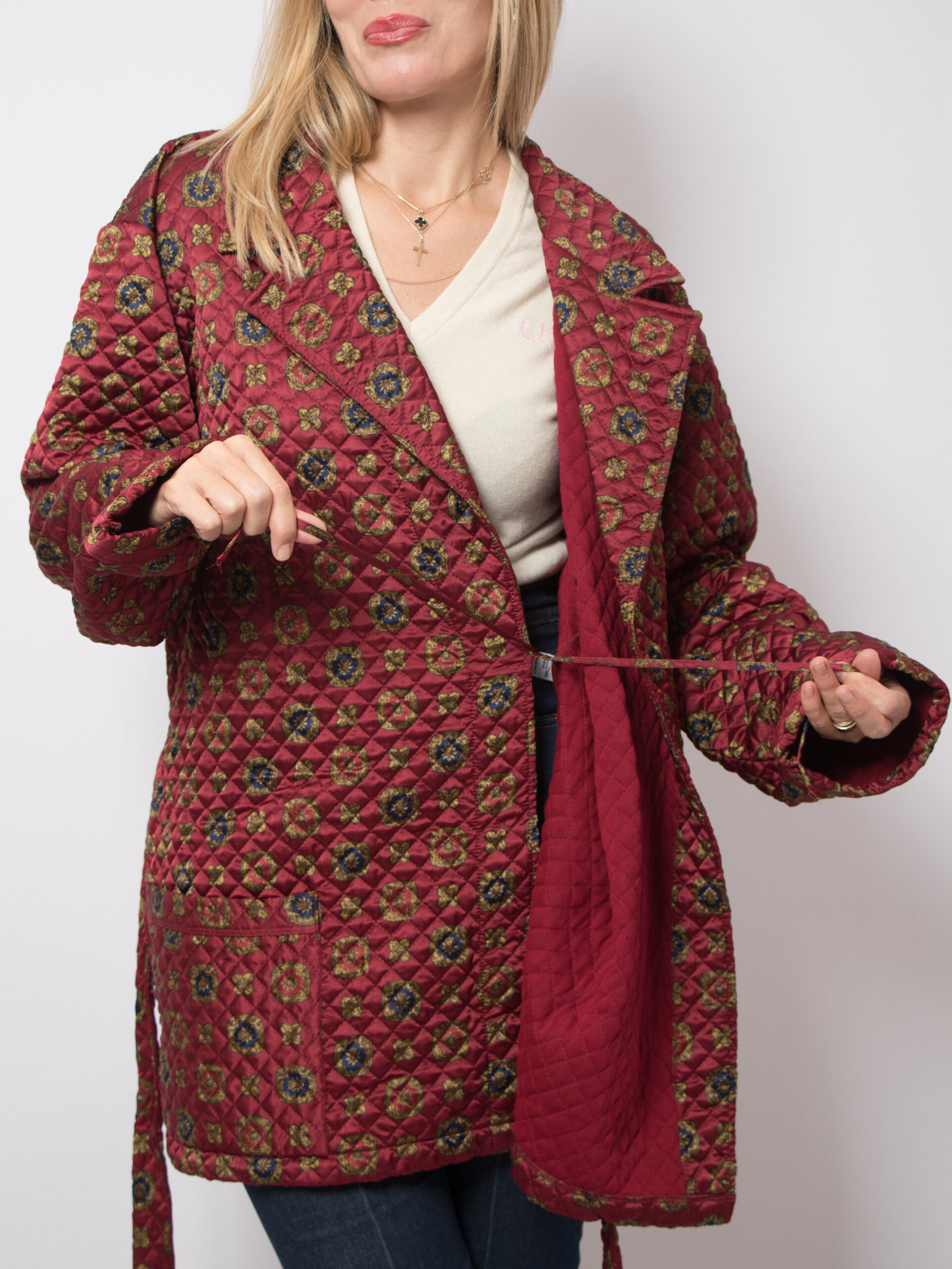 Vintage Quilted Smoking Jacket Vintage Quilted Smoking Jacket - Image 2